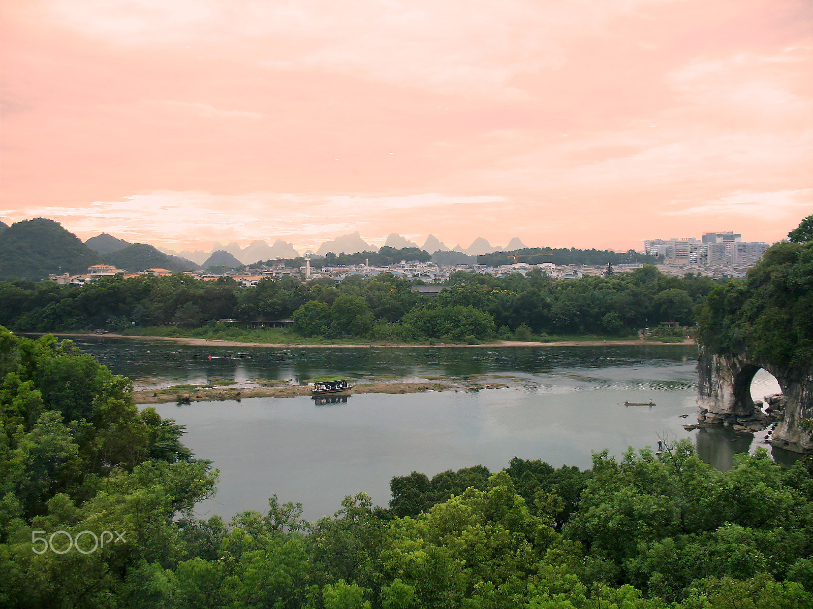 Canon POWERSHOT A620 sample photo. Guilin at sunset photography