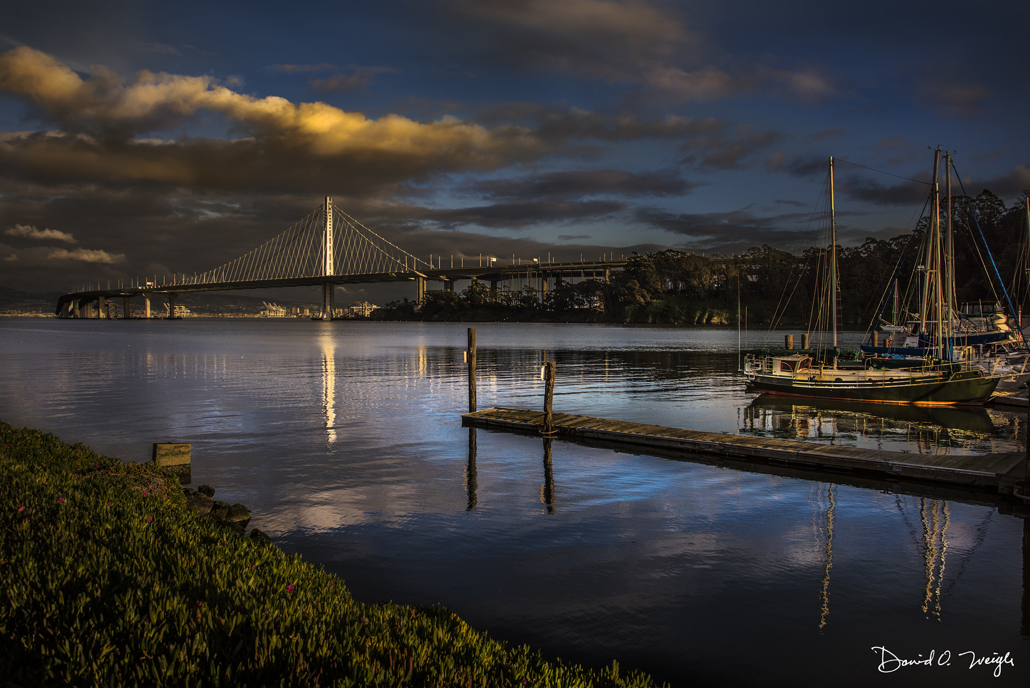 Nikon D810 sample photo. San francisco bay bridge sundown photography