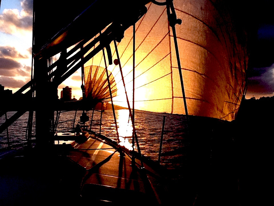 Apple iPad 2 sample photo. Sunset on yacht photography