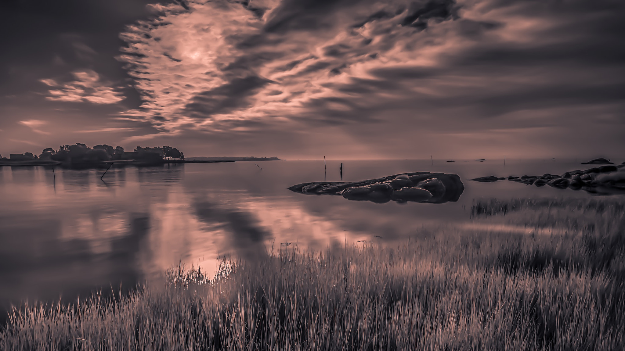 Leica M-Monochrom sample photo. Chaffinch island sunrise photography