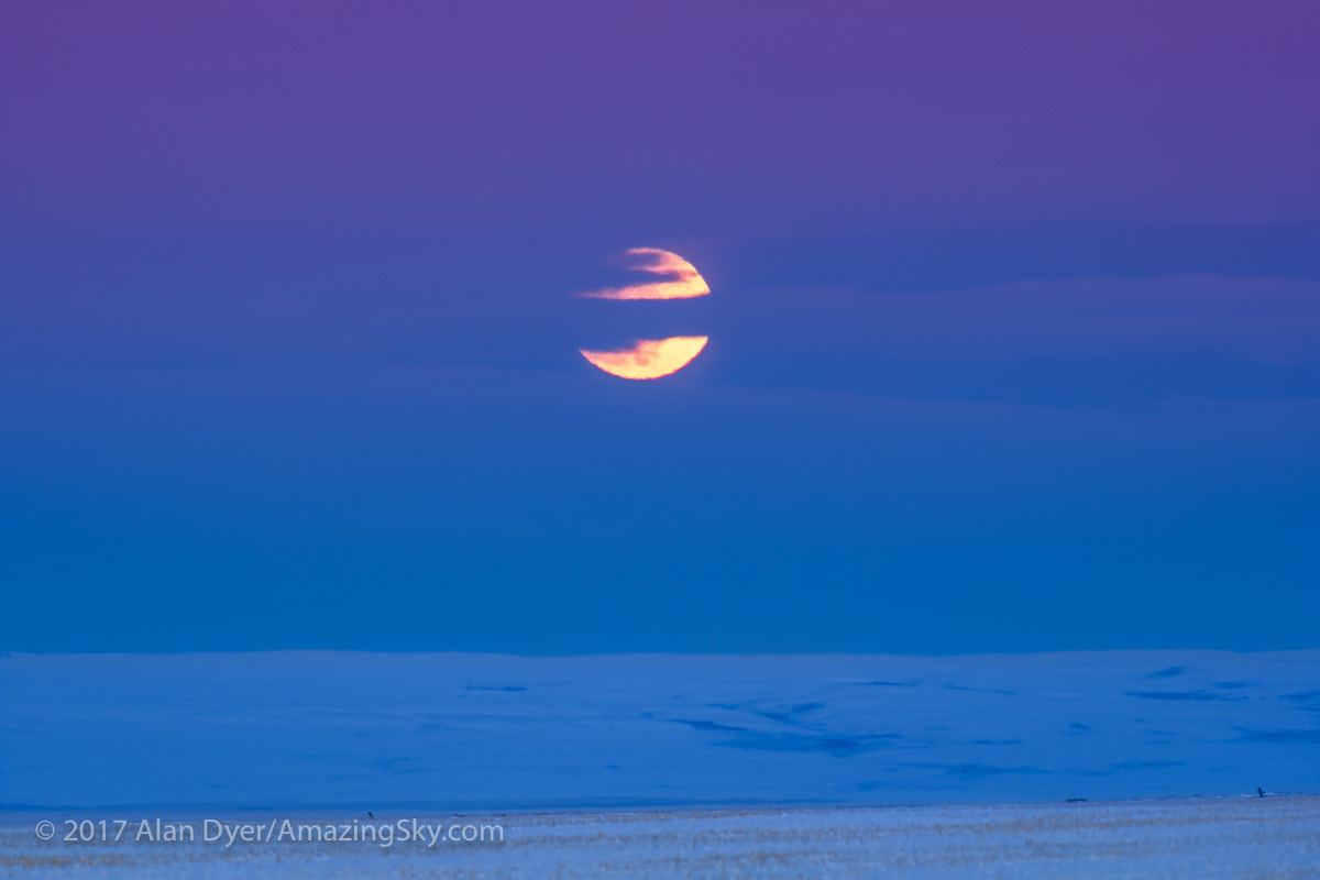 Canon EF 200mm F2.8L II USM sample photo. The rising snow moon photography