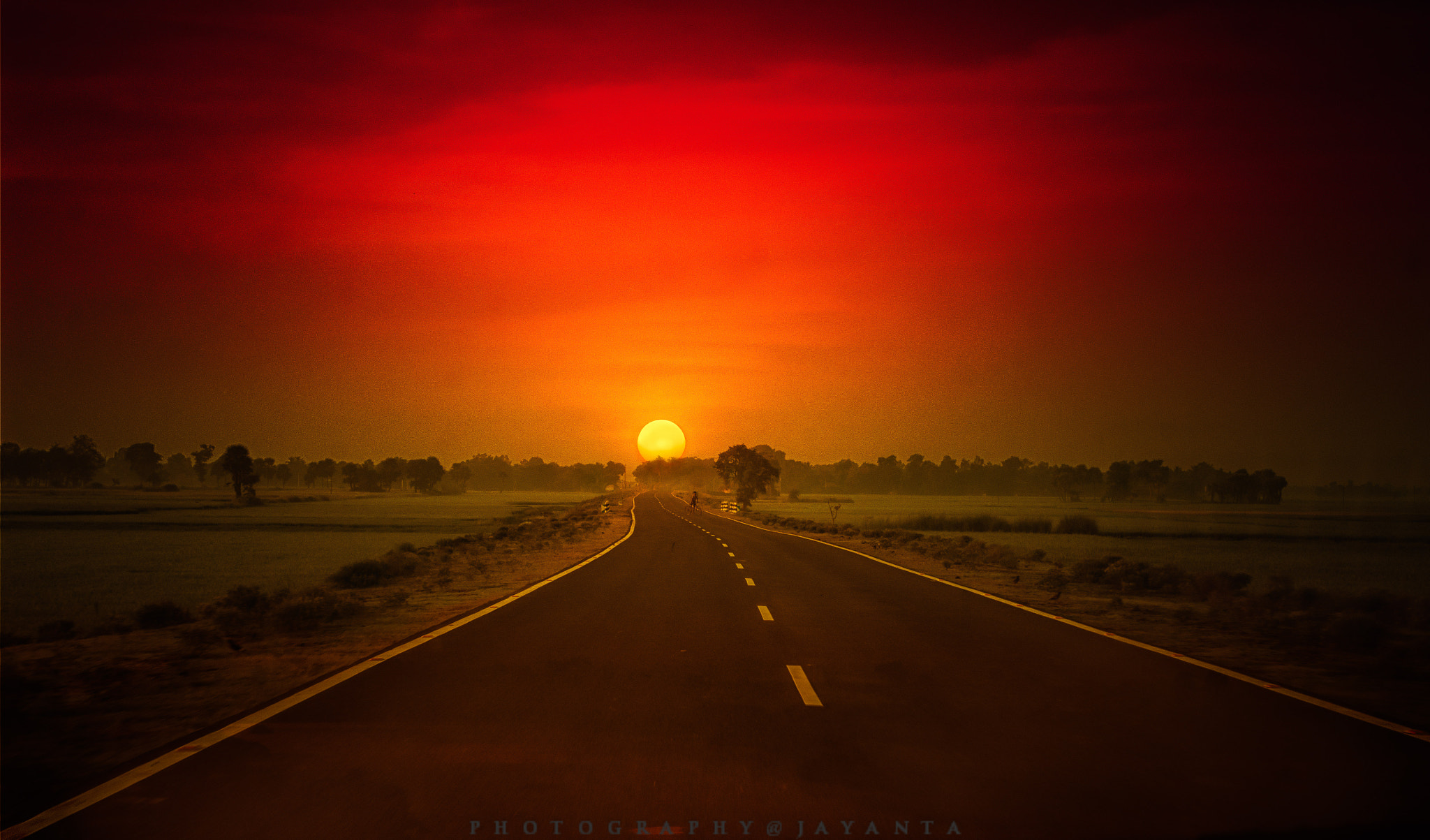 Nikon AF-S Nikkor 24-120mm F4G ED VR sample photo. Road to sunrise photography