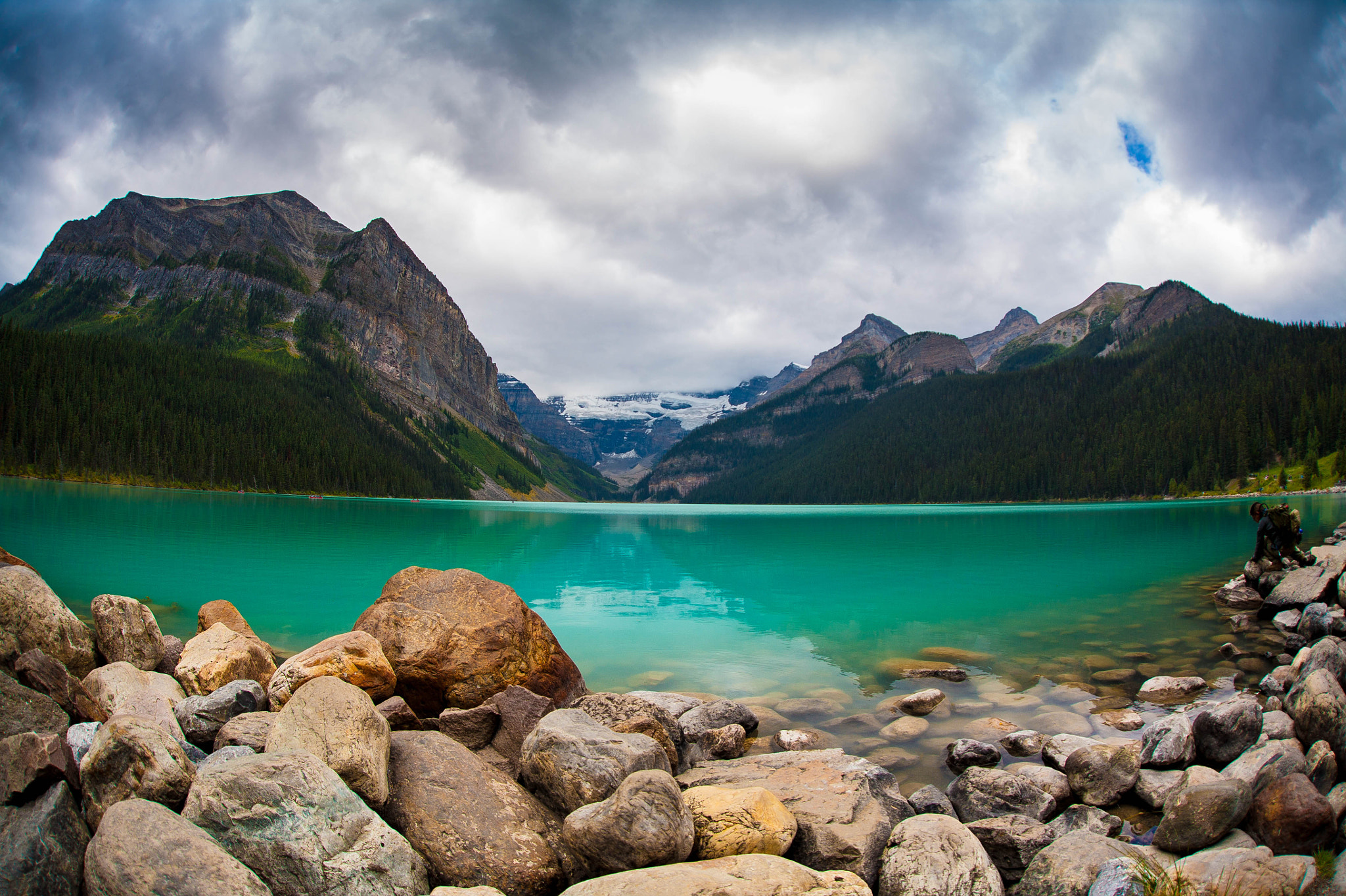 Sigma 15mm f/2.8 EX Fisheye sample photo. Lake louis photography