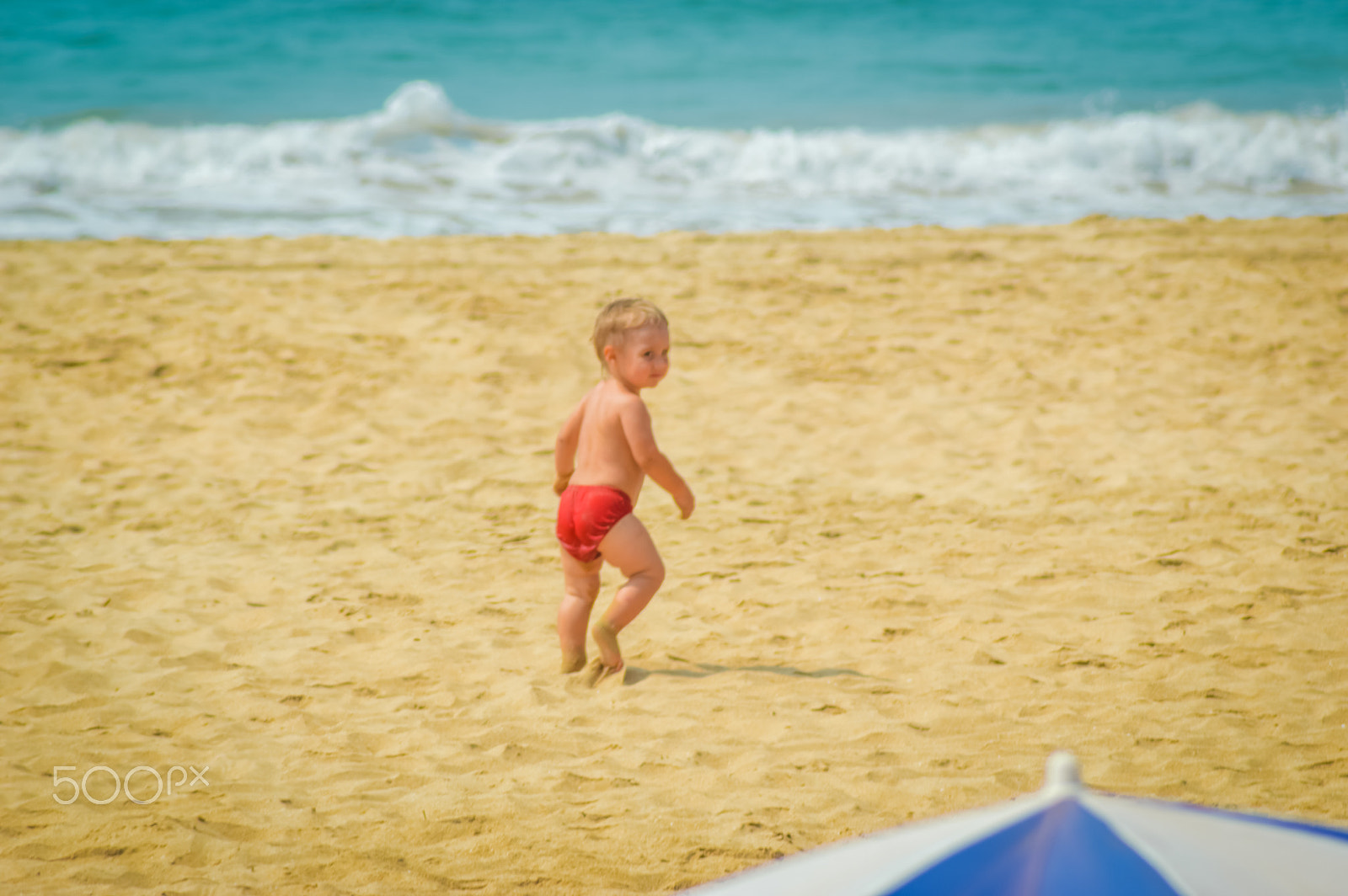 Nikon D3200 + Sigma 50-150mm F2.8 EX APO DC HSM II + 1.4x sample photo. Baby's first walk at agonda beach, goa! photography