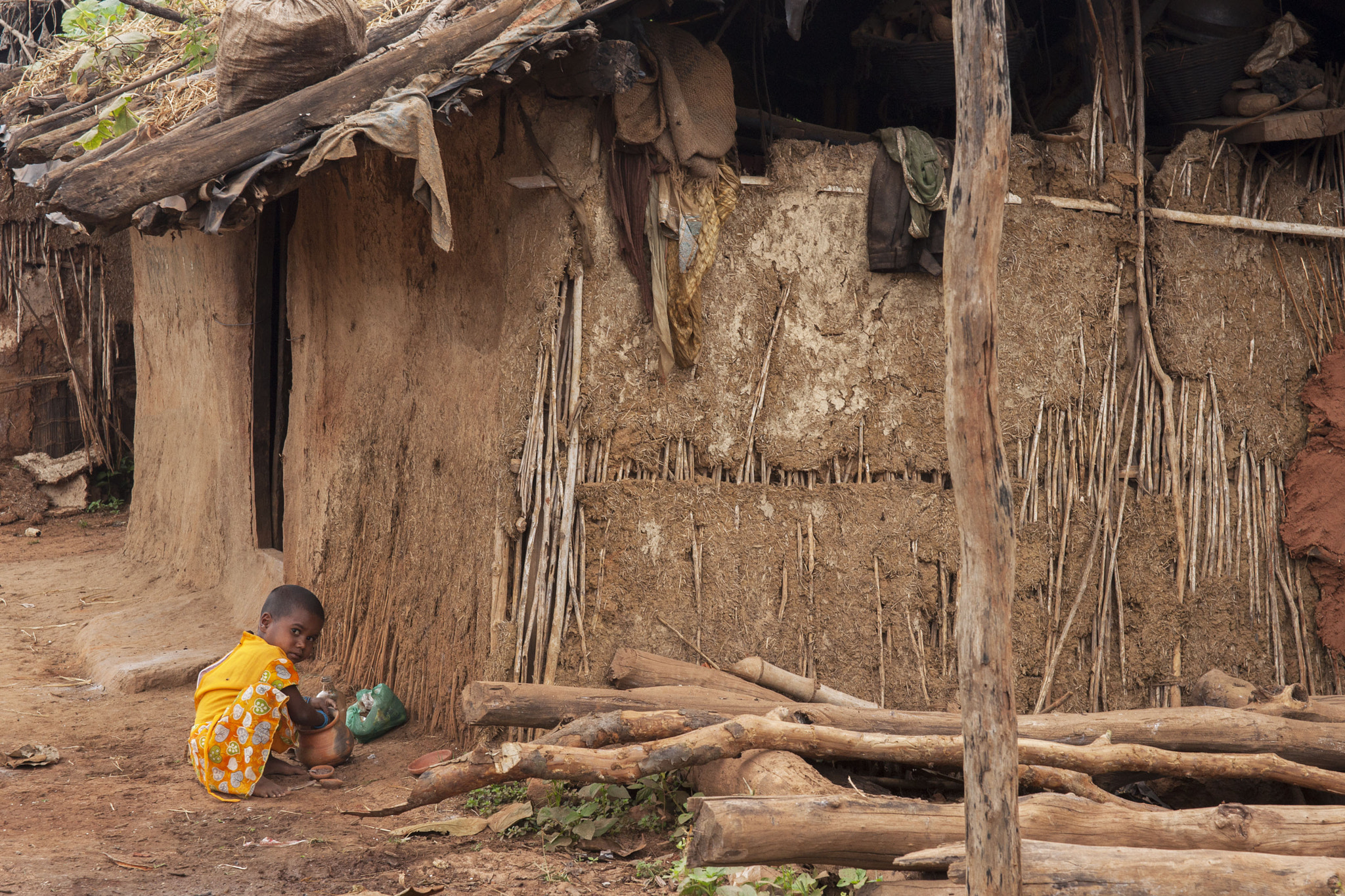 Sony Alpha DSLR-A900 sample photo. Child in tribal village photography