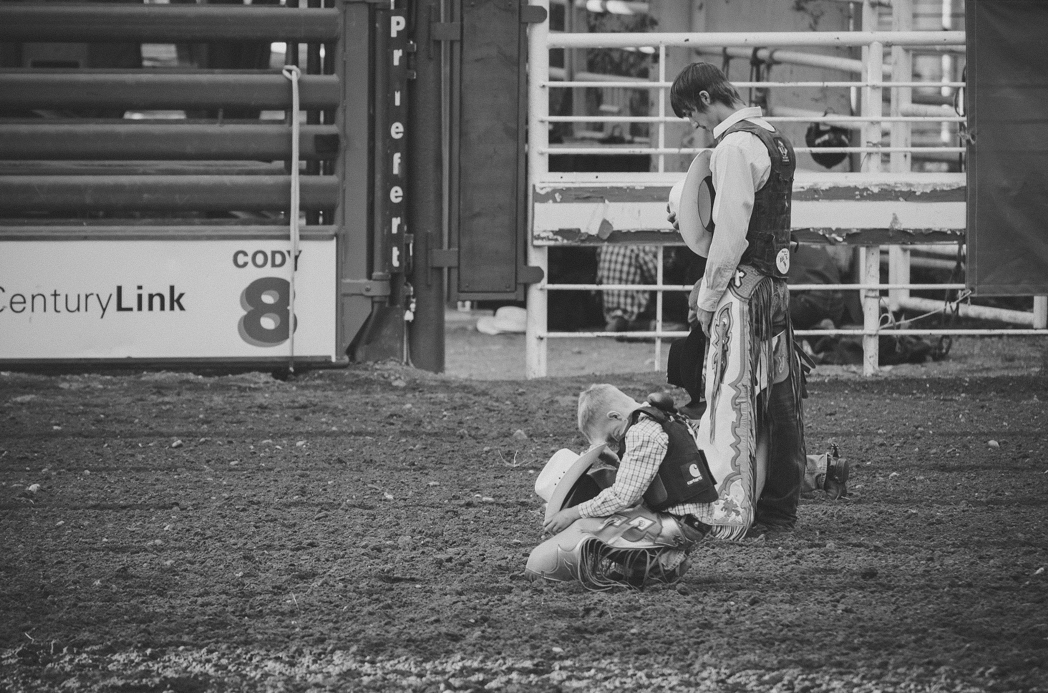 Nikon AF-S Nikkor 70-200mm F2.8G ED VR II sample photo. Cowboys pray before riding photography