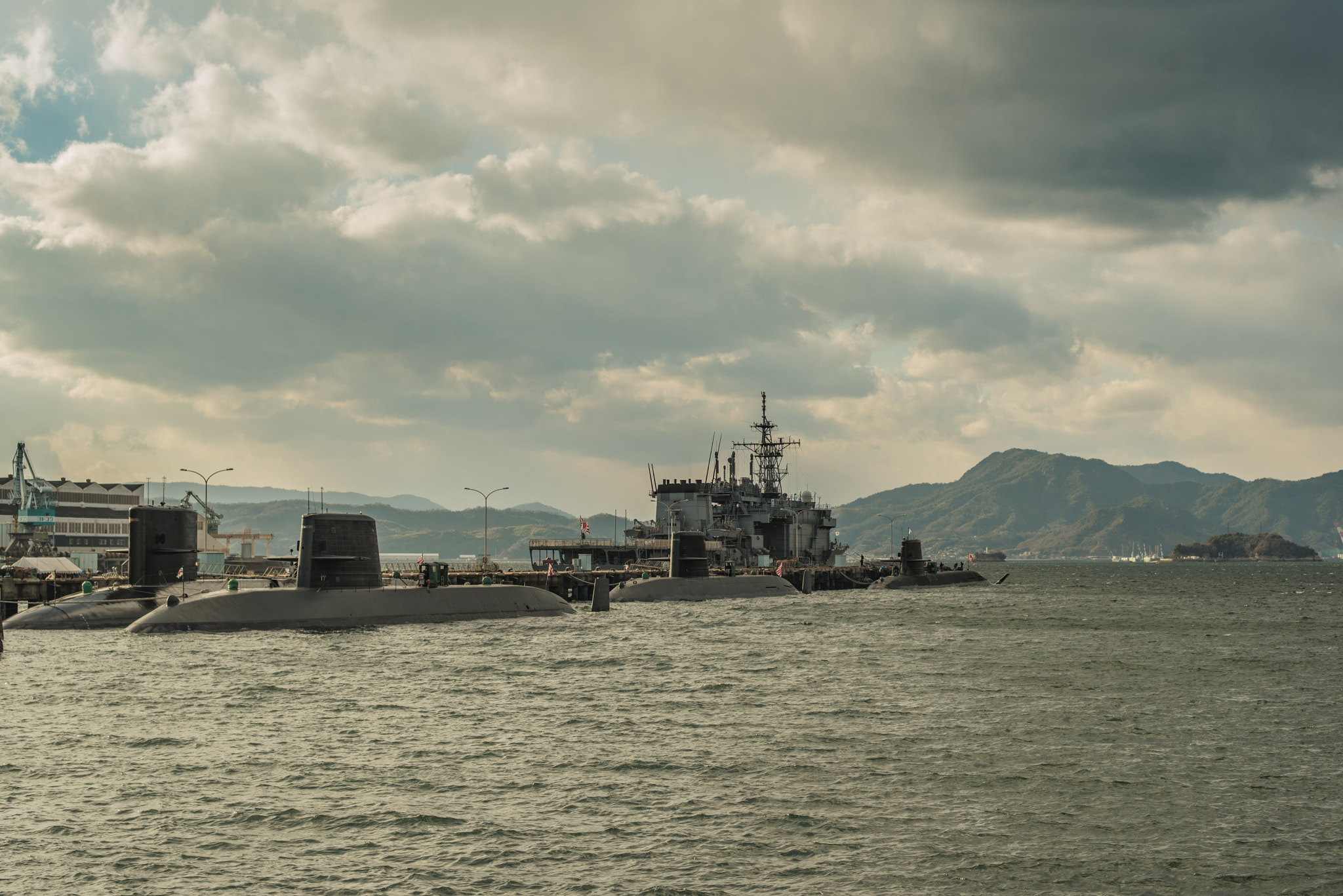 Nikon D750 + Nikon AF-S Nikkor 58mm F1.4G sample photo. Submarines anchored at kure photography