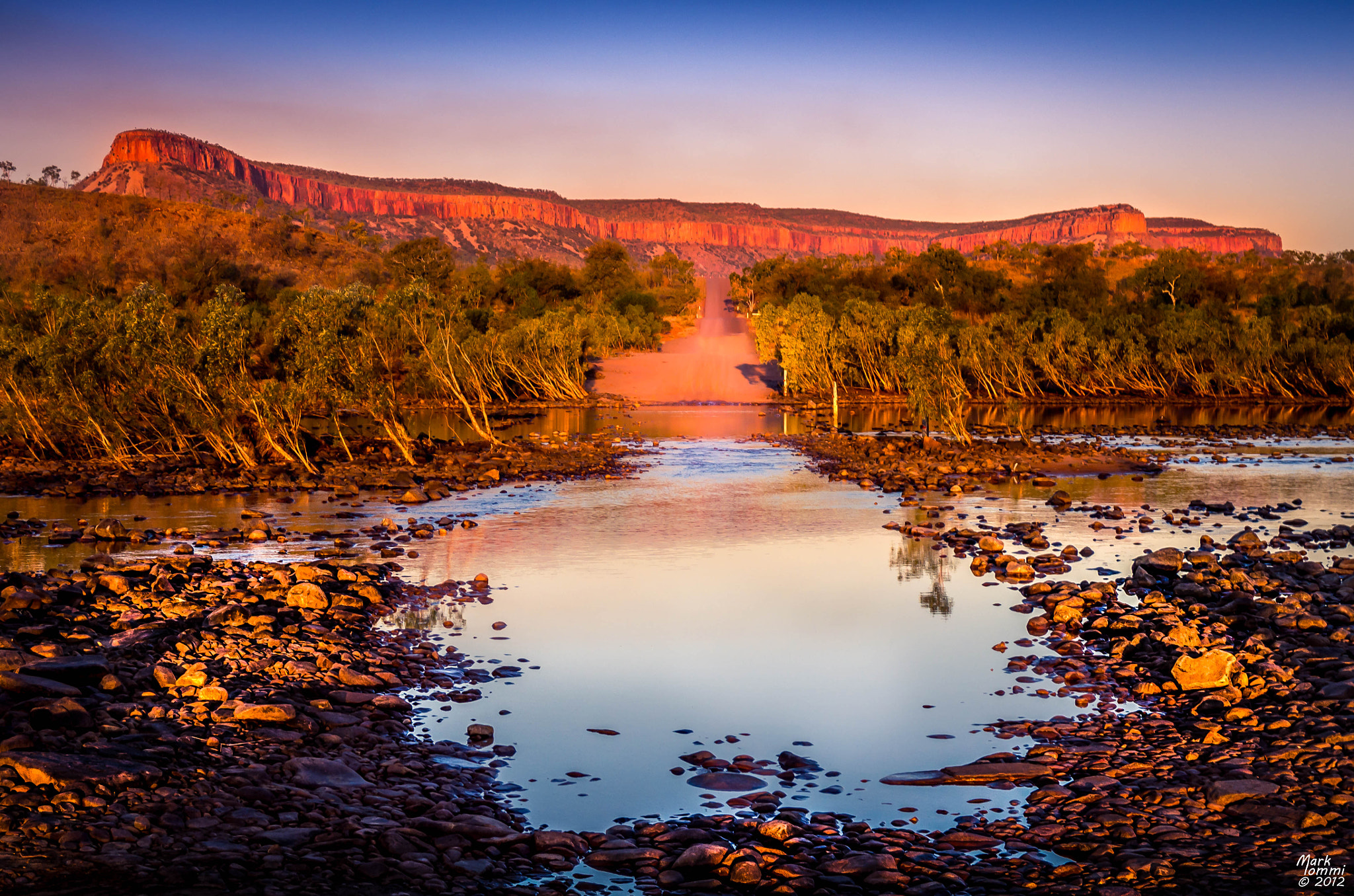 Pentax K-5 sample photo. Pentecost river crossing at sunset photography