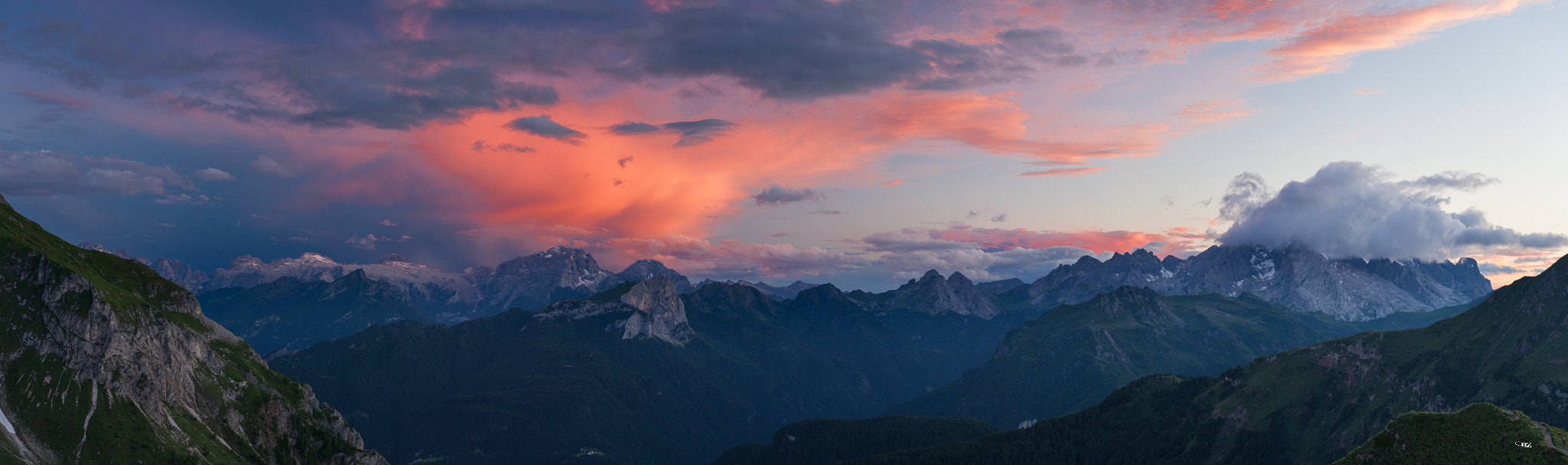 Sigma 105mm F2.8 EX DG OS HSM sample photo. Dolomitenpanorama bei passo giau photography