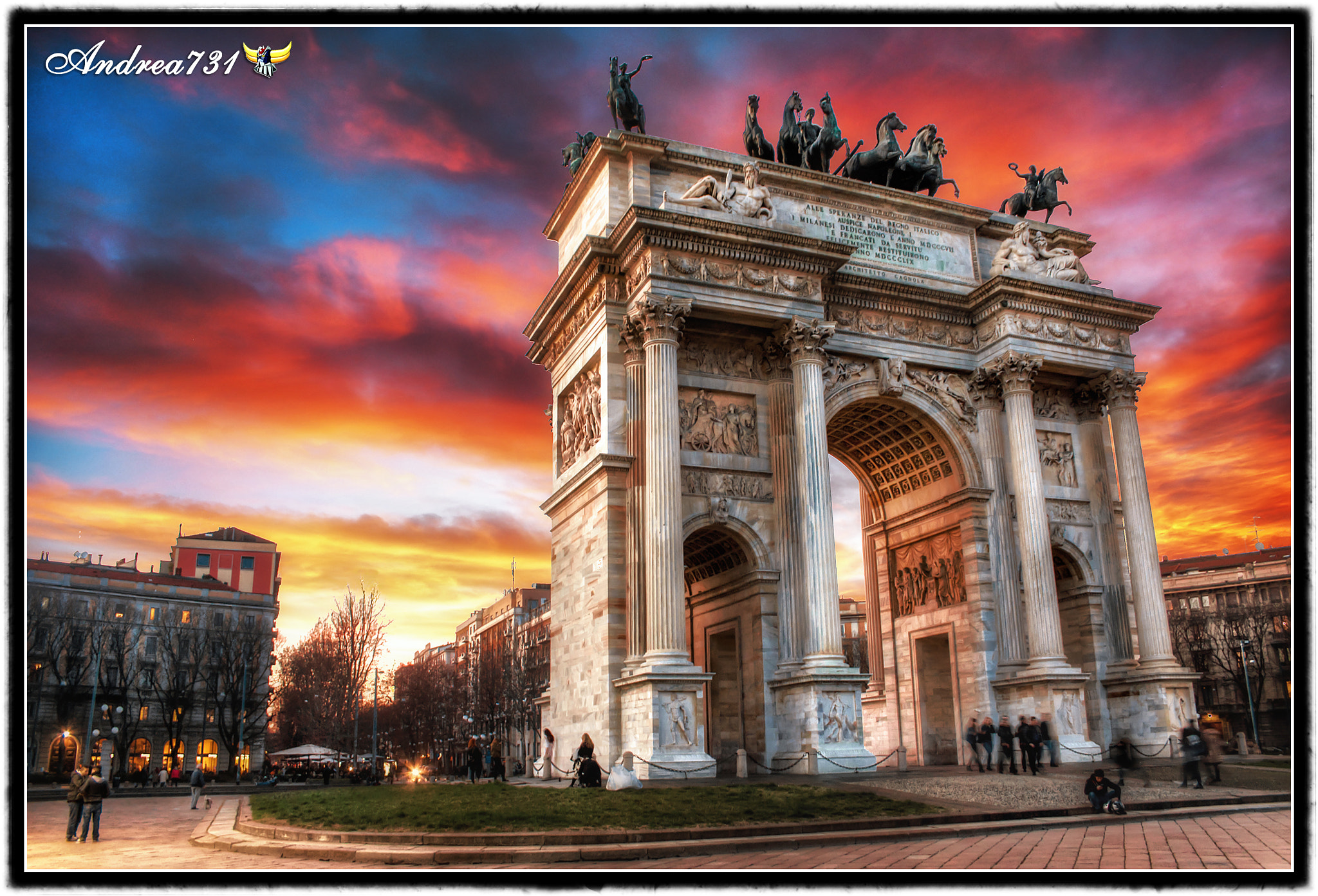 Canon EF-S 18-55mm F3.5-5.6 II sample photo. Arco della pace, milano photography