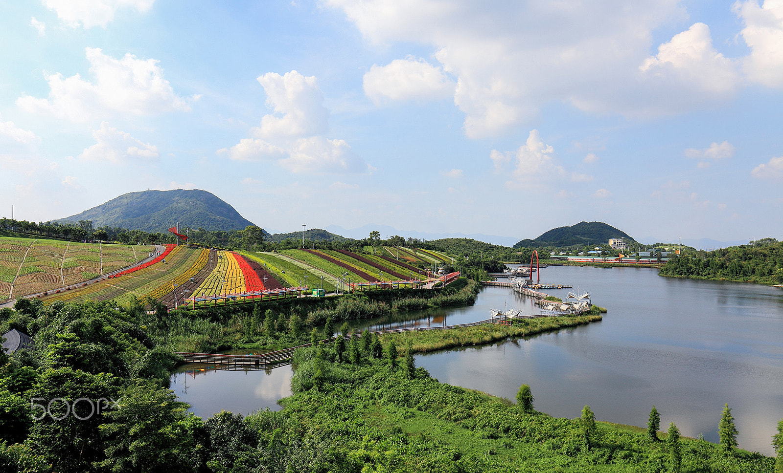 Canon EF 24-70mm F4L IS USM sample photo. 茶溪谷高空俯视 photography