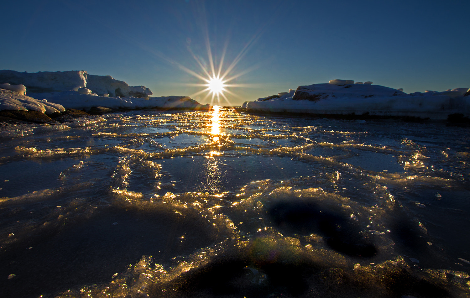 Sigma 70-200mm F2.8 EX DG Macro HSM II sample photo. Sun on ice photography