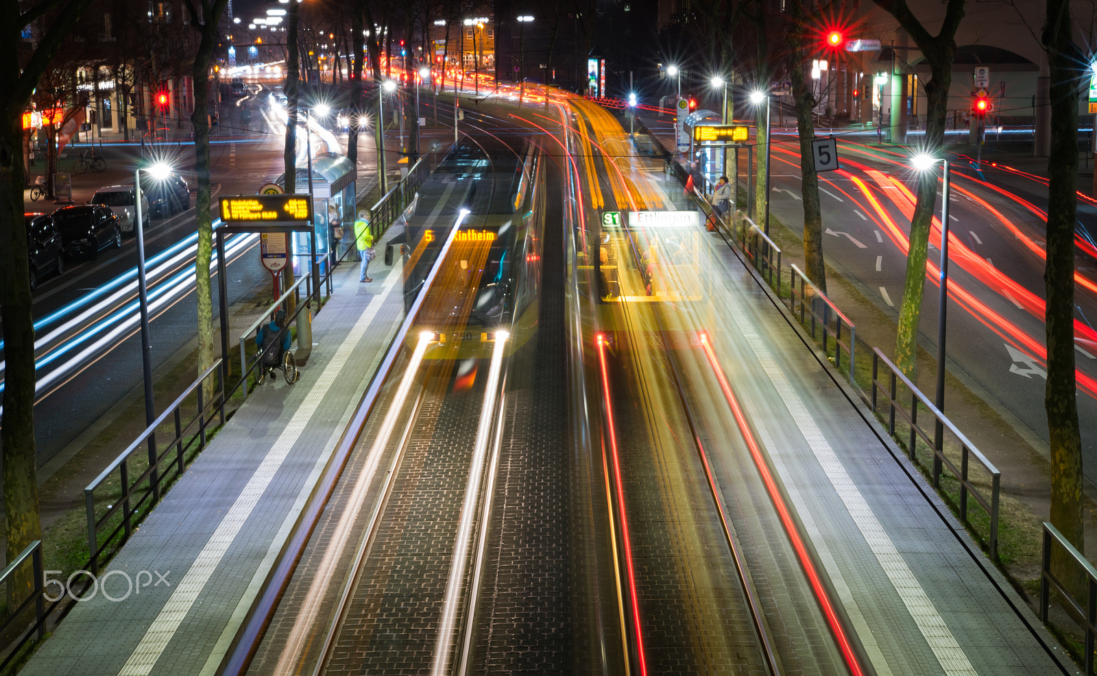 Nikon D3300 + Sigma 18-35mm F1.8 DC HSM Art sample photo. Karlsruhe lighttrails photography