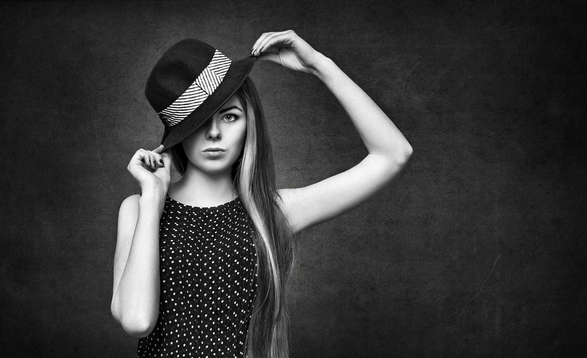 Sony a7S sample photo. Girl with a hat photography