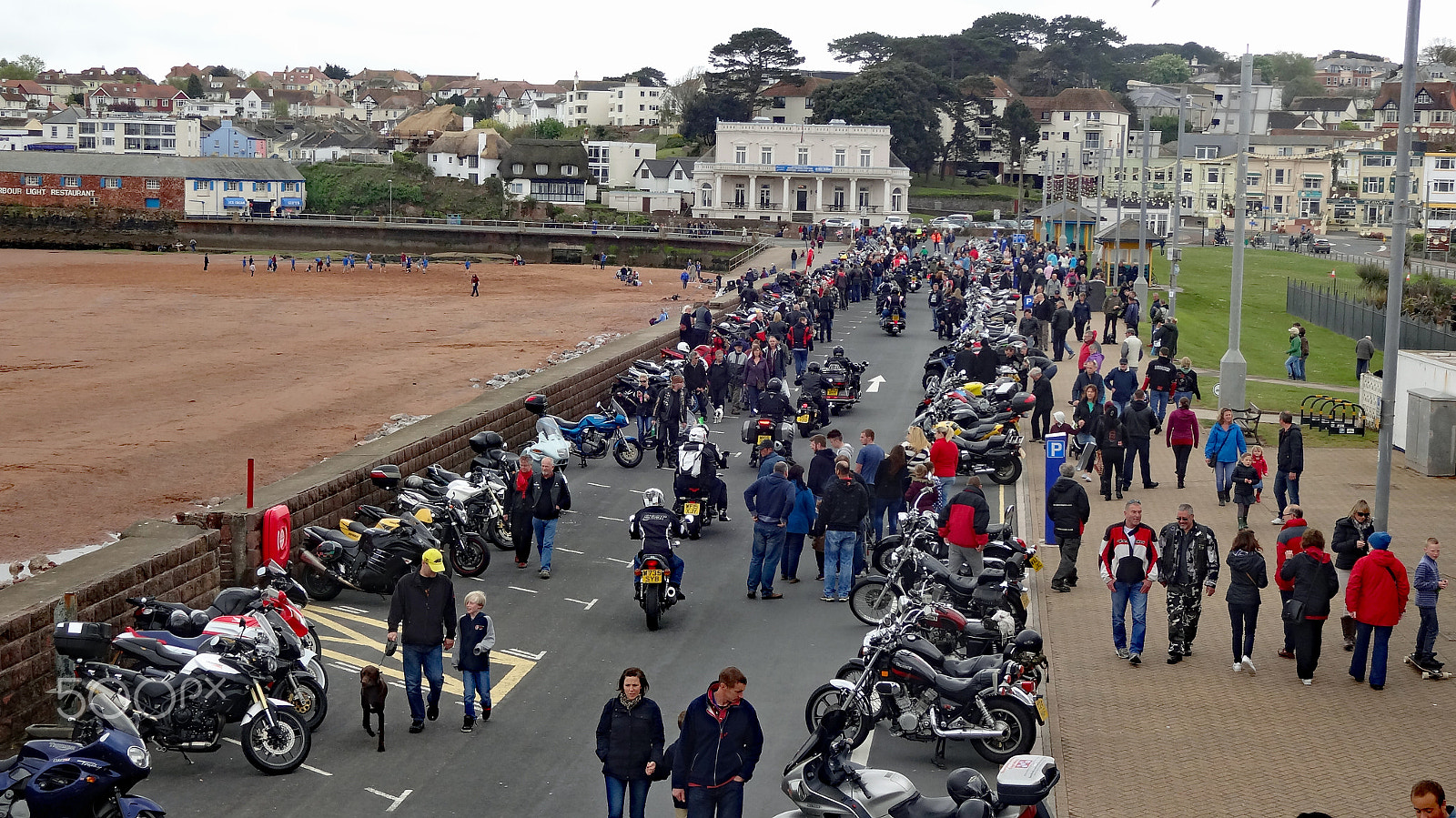 Sony DSC-WX100 sample photo. Bike rally on a seafront photography