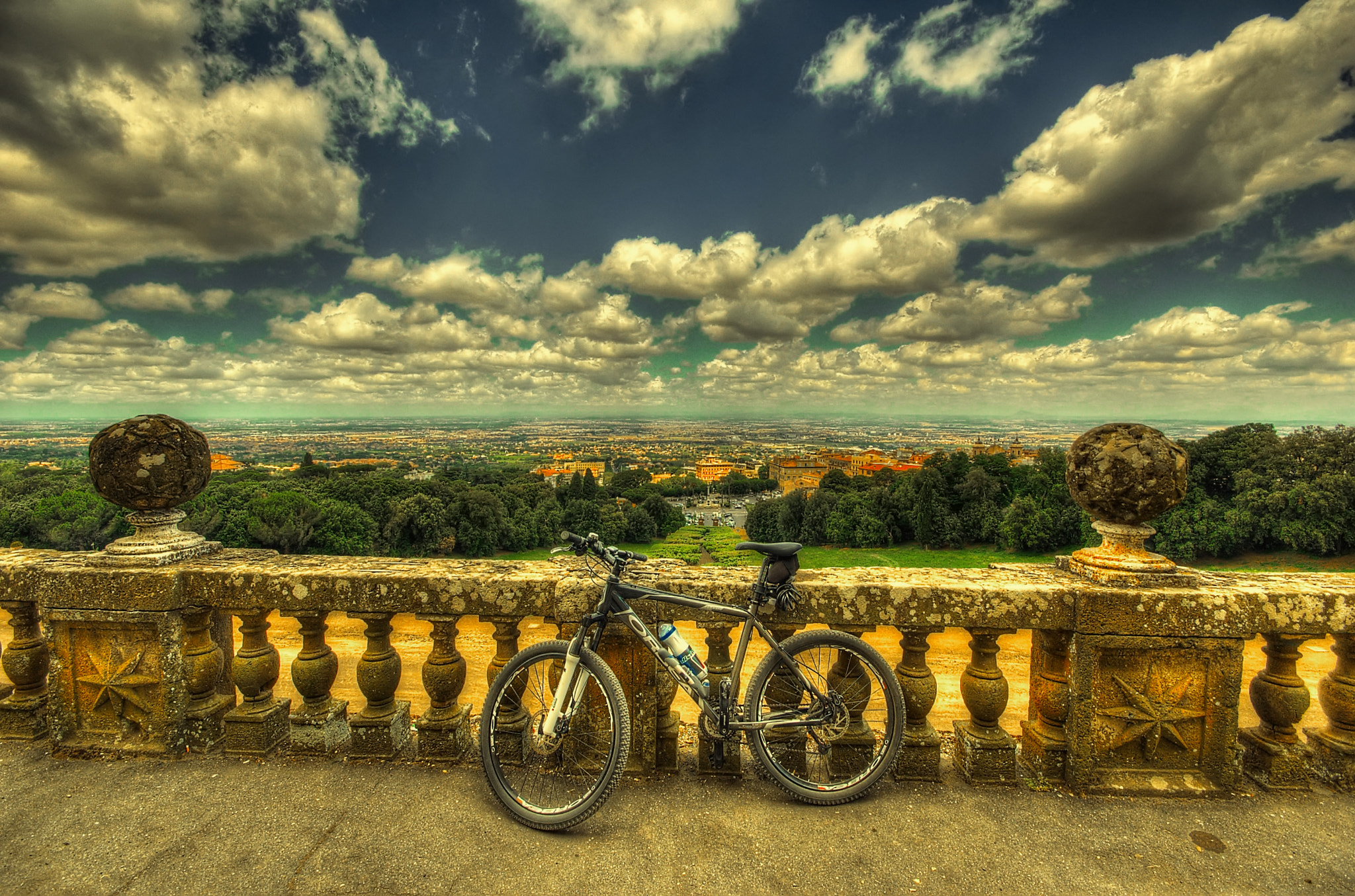 Nikon D50 sample photo. A view with a bike photography