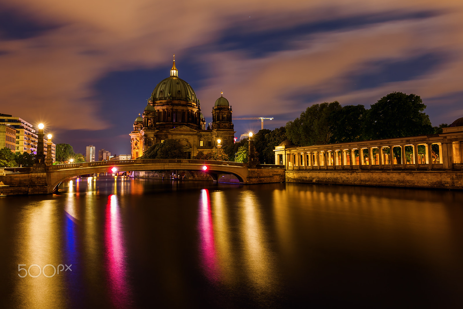 Canon EOS 5D Mark II + Sigma 20mm F1.4 DG HSM Art sample photo. Berlin cathedral at night photography