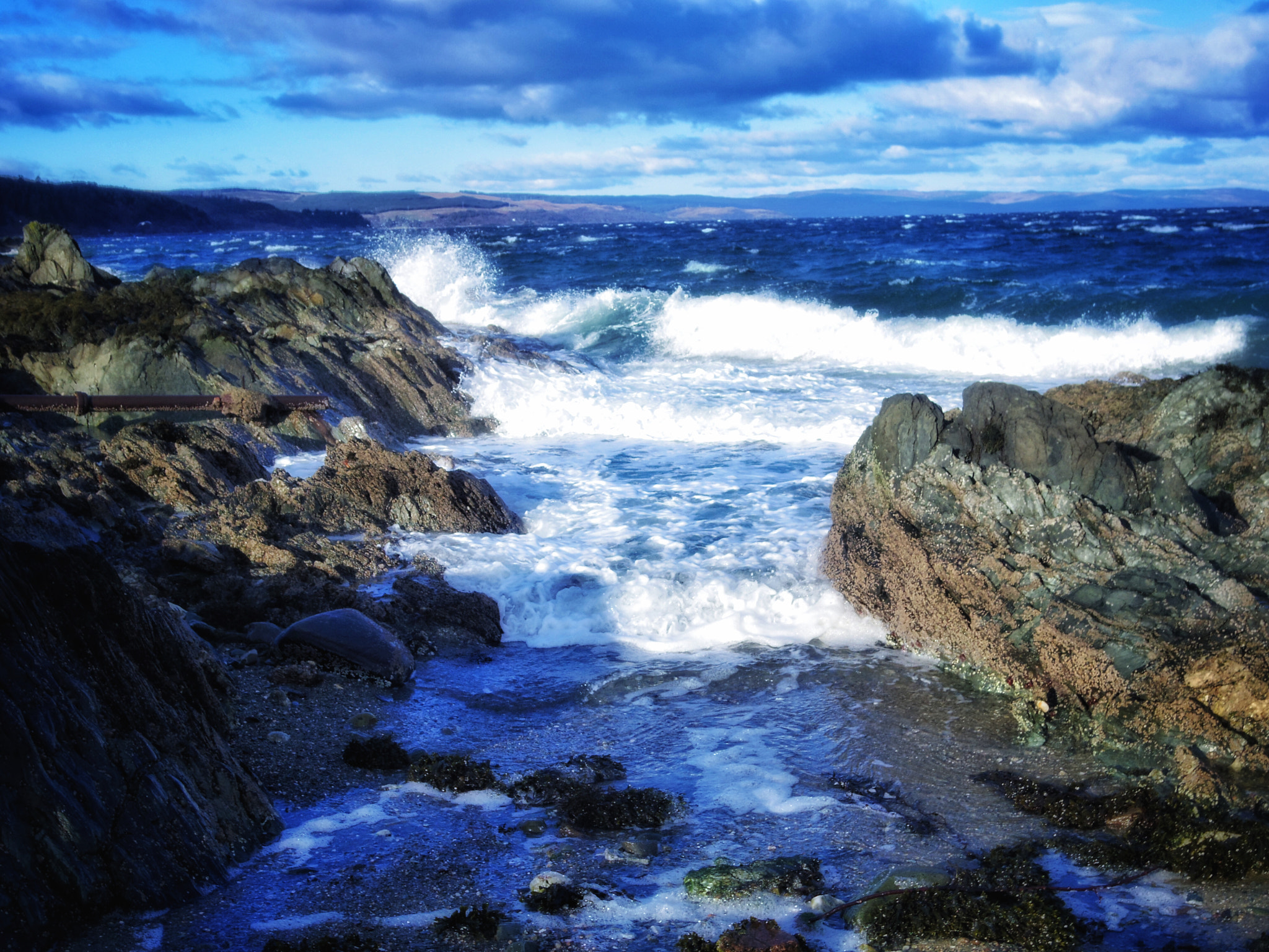 Pentax 01 Standard Prime sample photo. Kilbrannan sound in a gale of wind photography