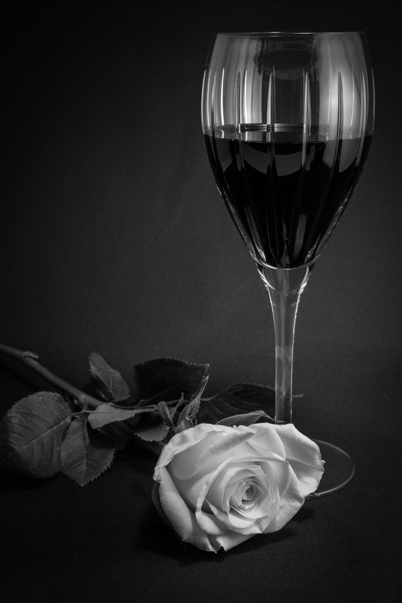 Nikon D610 + Nikon AF Nikkor 50mm F1.4D sample photo. A glass & a rose.. photography