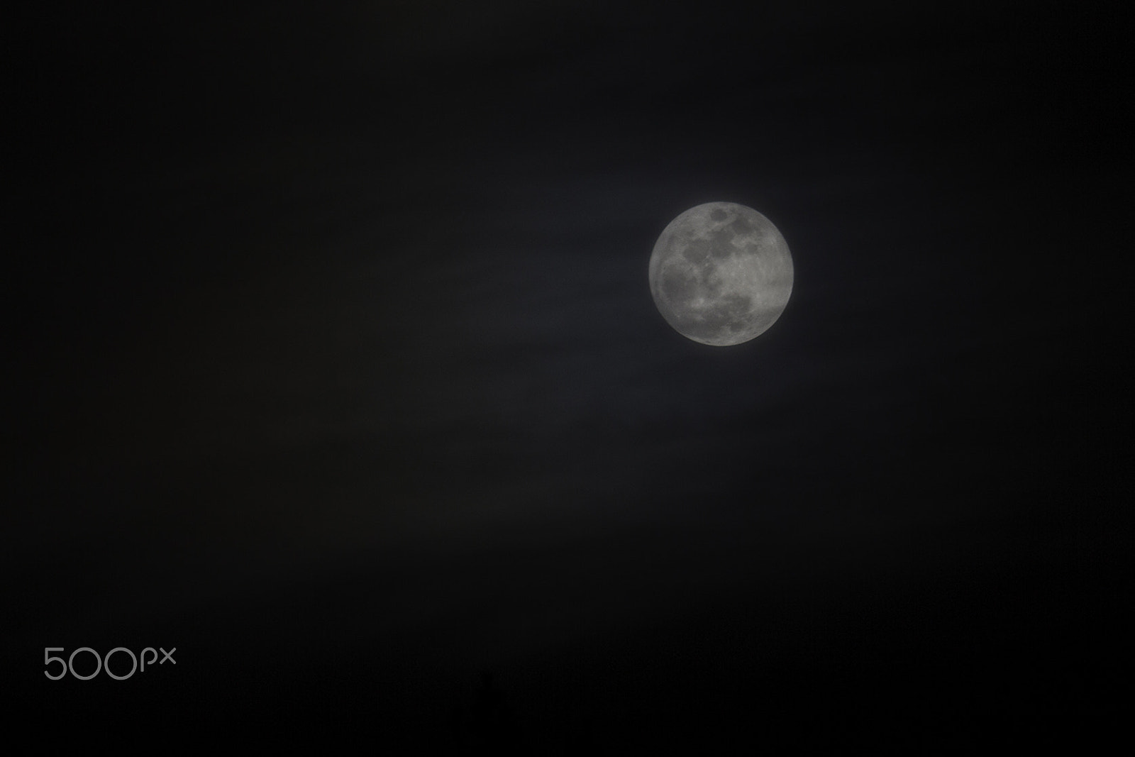 Canon EF-S 55-250mm F4-5.6 IS sample photo. Snow moon - feb 10, 2017 @ 18:36 photography