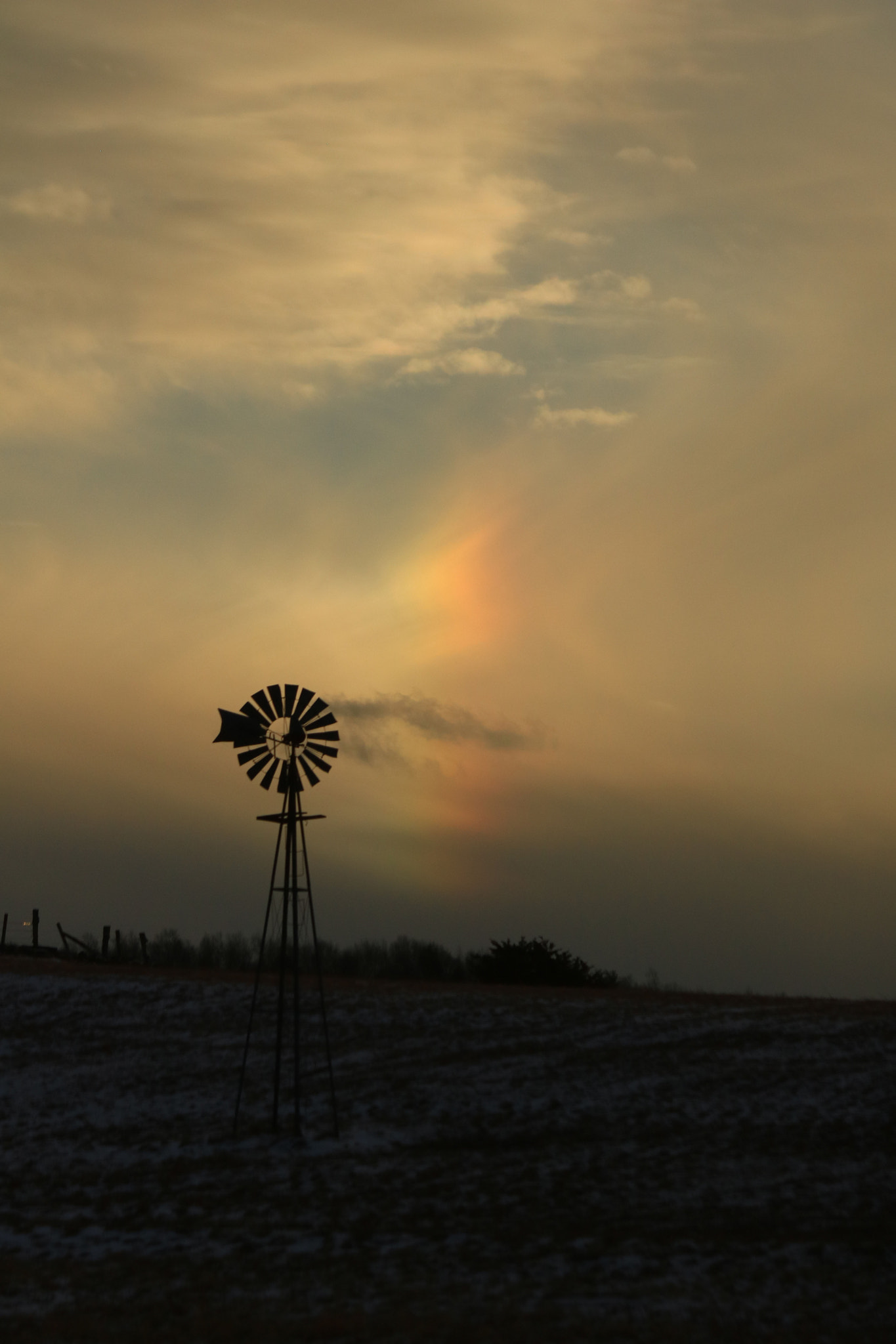 Canon EF 70-300mm F4-5.6 IS USM sample photo. Rainbow windmill photography