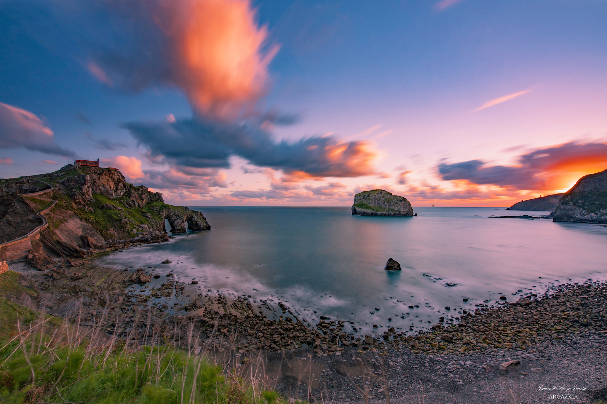 Nikon D3 sample photo. Wonderful sky in gaztelugatxe. photography