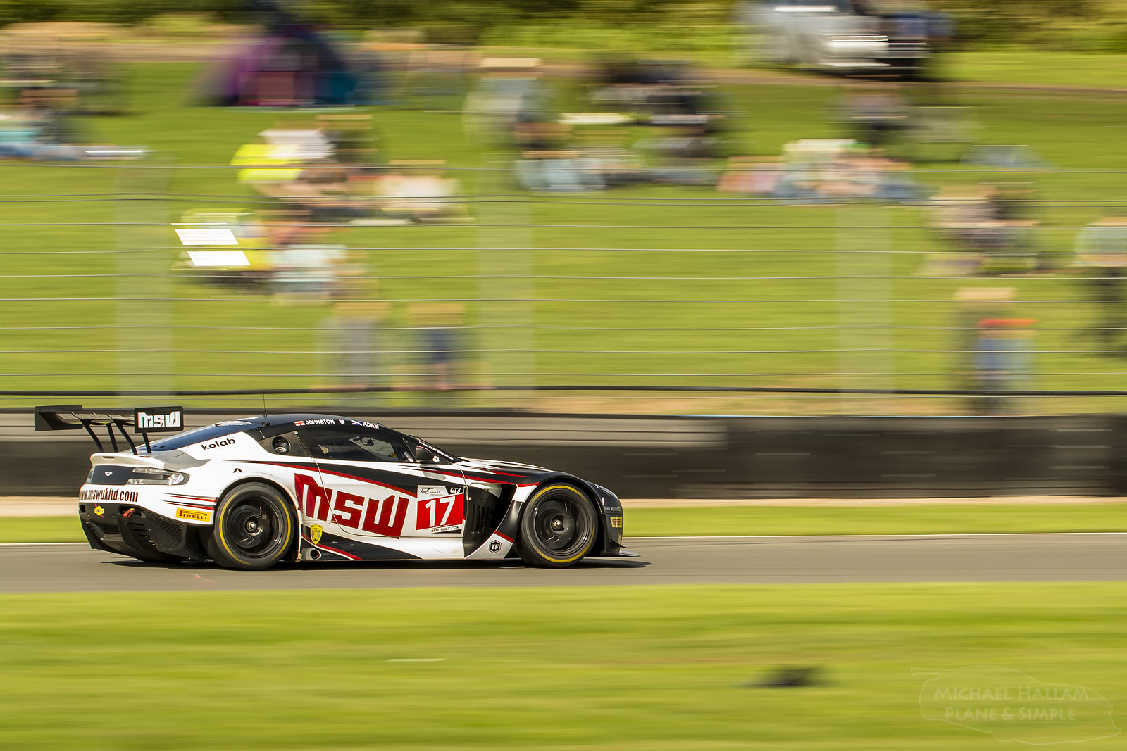 Sigma 150-600mm F5-6.3 DG OS HSM | S sample photo. Aston martin gt3 vantage v12 powering into hollywood at donington park photography
