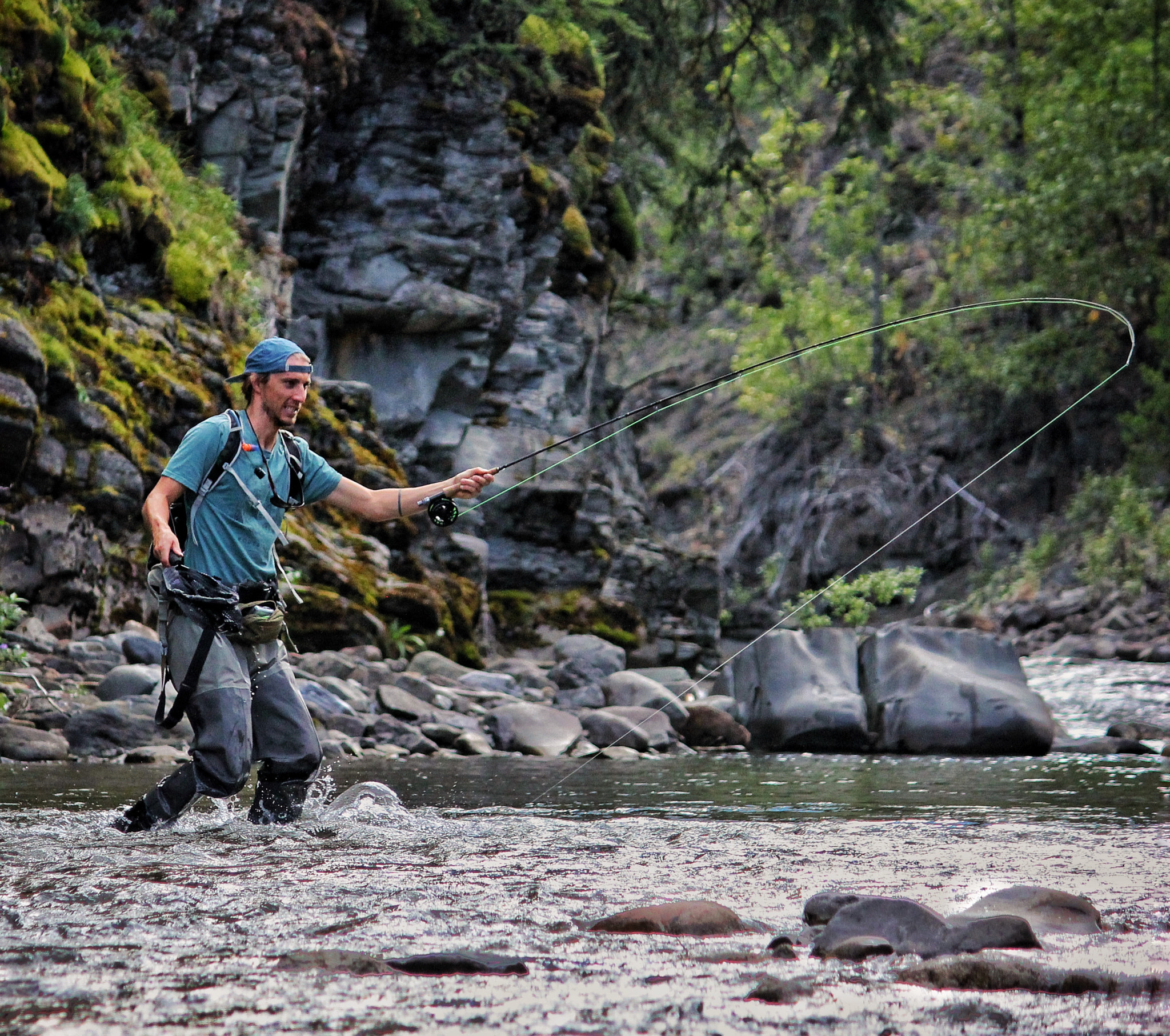 Canon EF-S 55-250mm F4-5.6 IS sample photo. In the element hitting those hidden rocky mountain rivers photography
