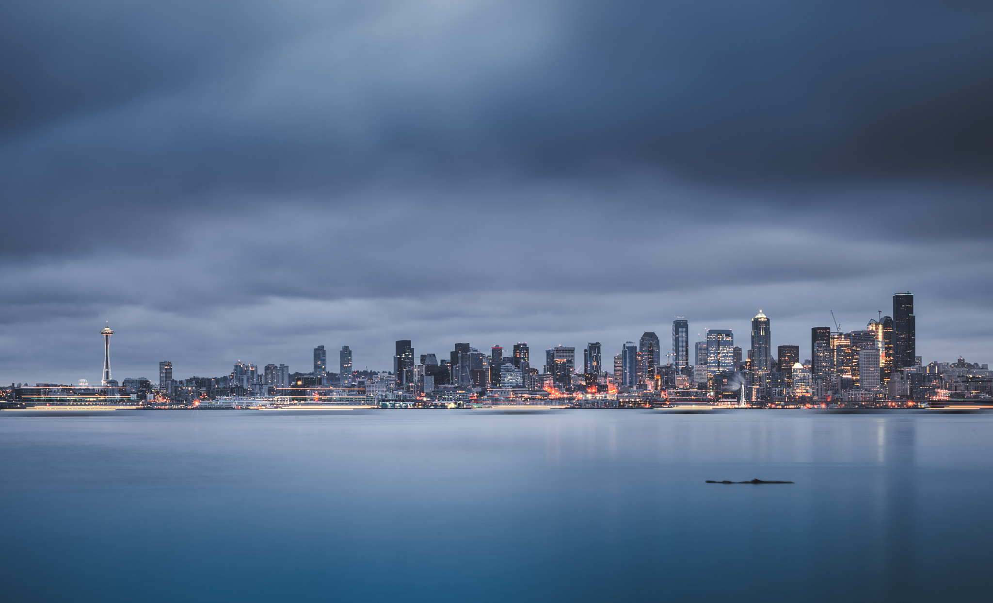 Nikon D600 + Nikon AF Nikkor 50mm F1.4D sample photo. Morning ferry sailing across elliot bay photography