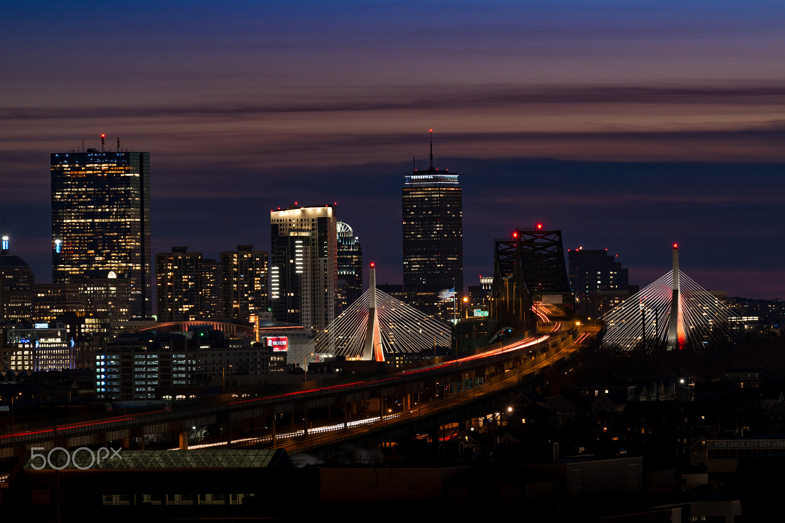 Nikon D5500 sample photo. Boston tail lights photography