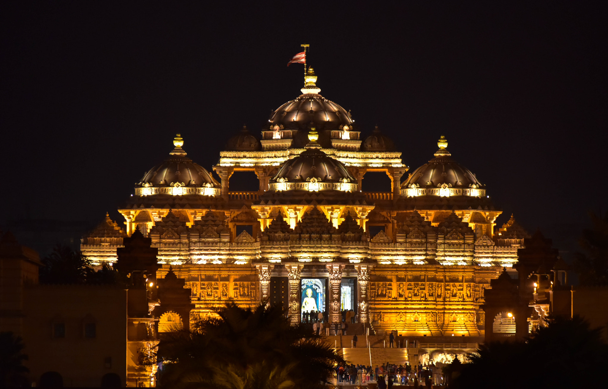 Nikon D5500 sample photo. Akshardham temple @ night photography