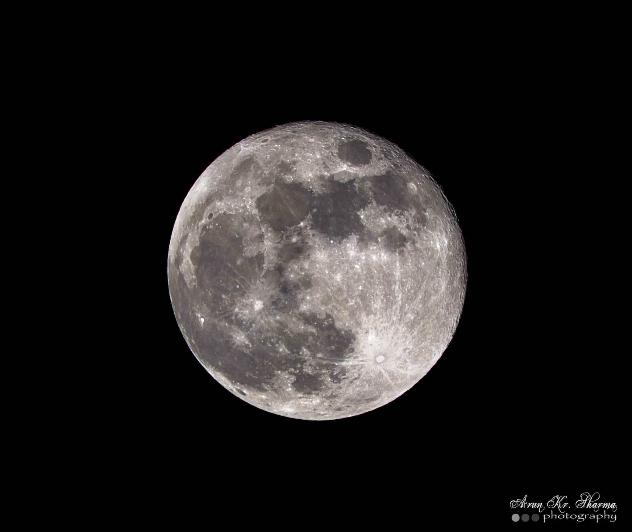 Canon EOS 60D + Sigma 150-500mm F5-6.3 DG OS HSM sample photo. Full moon as on 11.02.17 photography