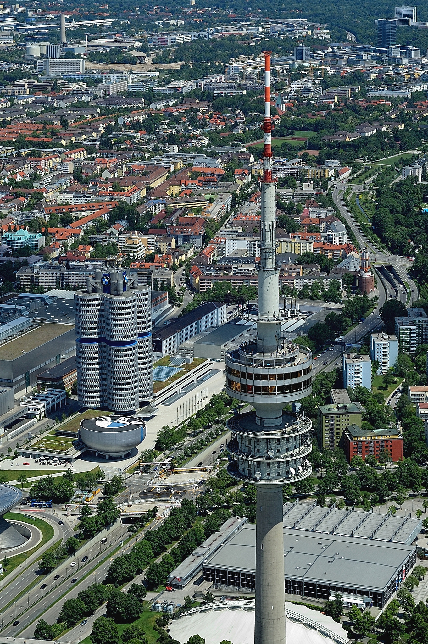 Nikon D70s sample photo. Olympic tower munich, 291 m height photography