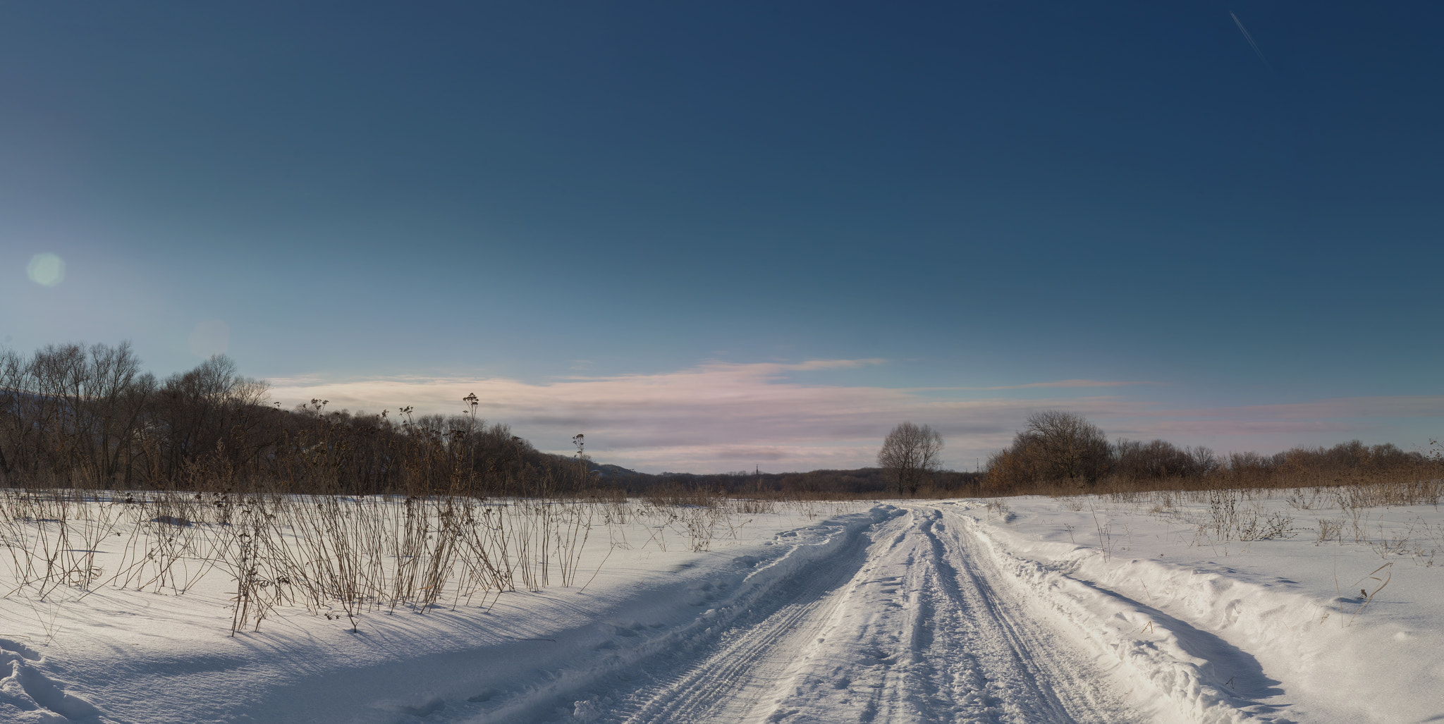Sony SLT-A77 sample photo. Snow road photography