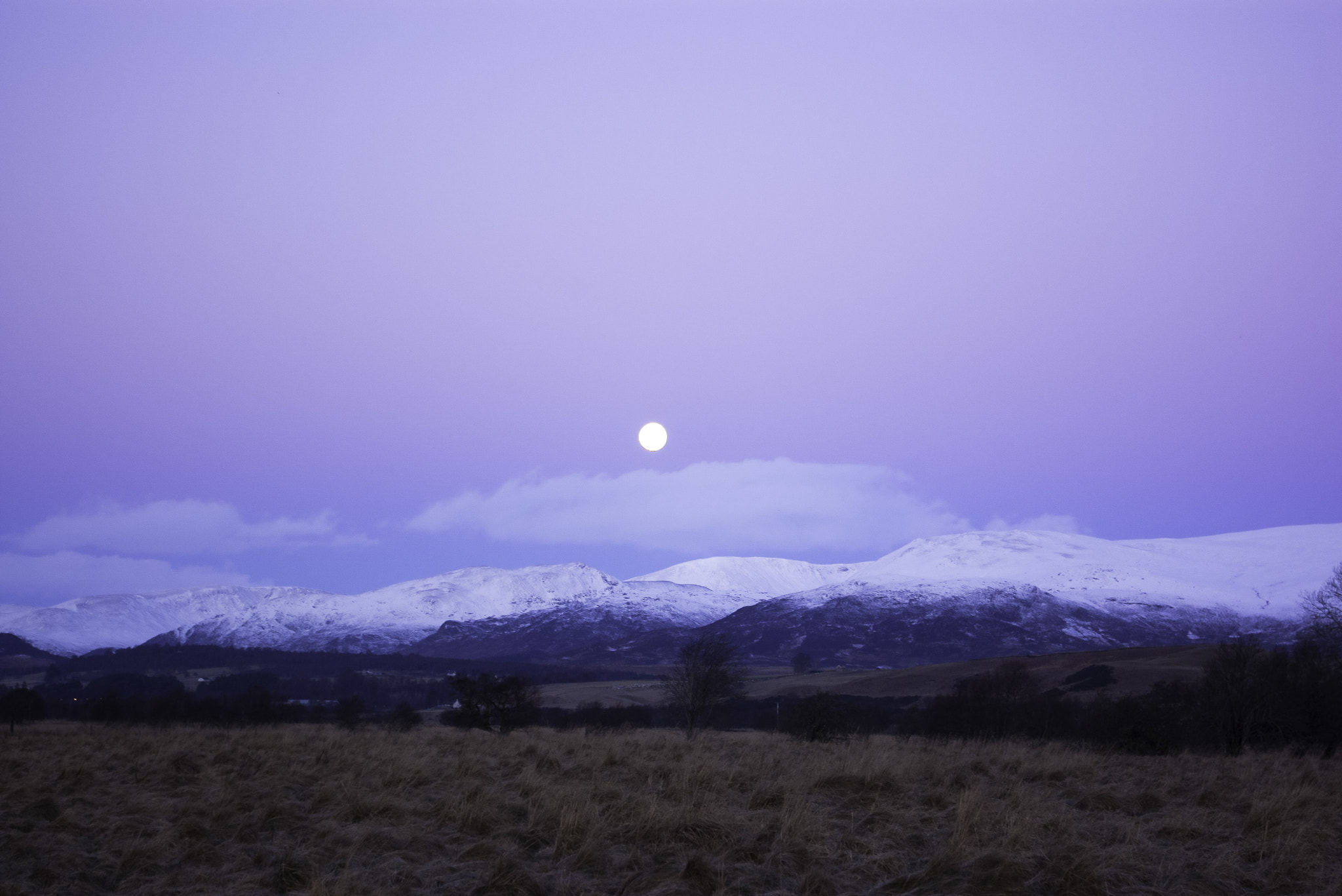 Pentax K100D sample photo. Morning moon photography