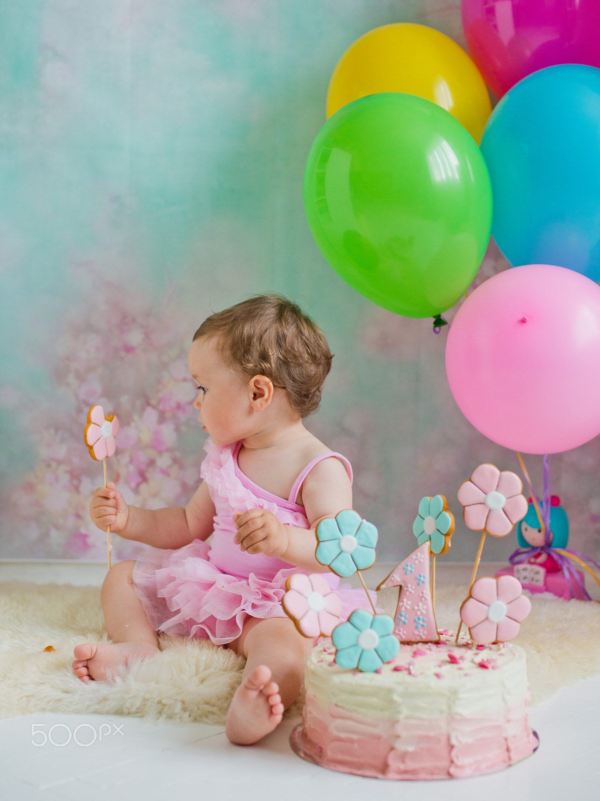 Nikon D800 + Nikon AF Nikkor 50mm F1.4D sample photo. Cake for first birthday photography