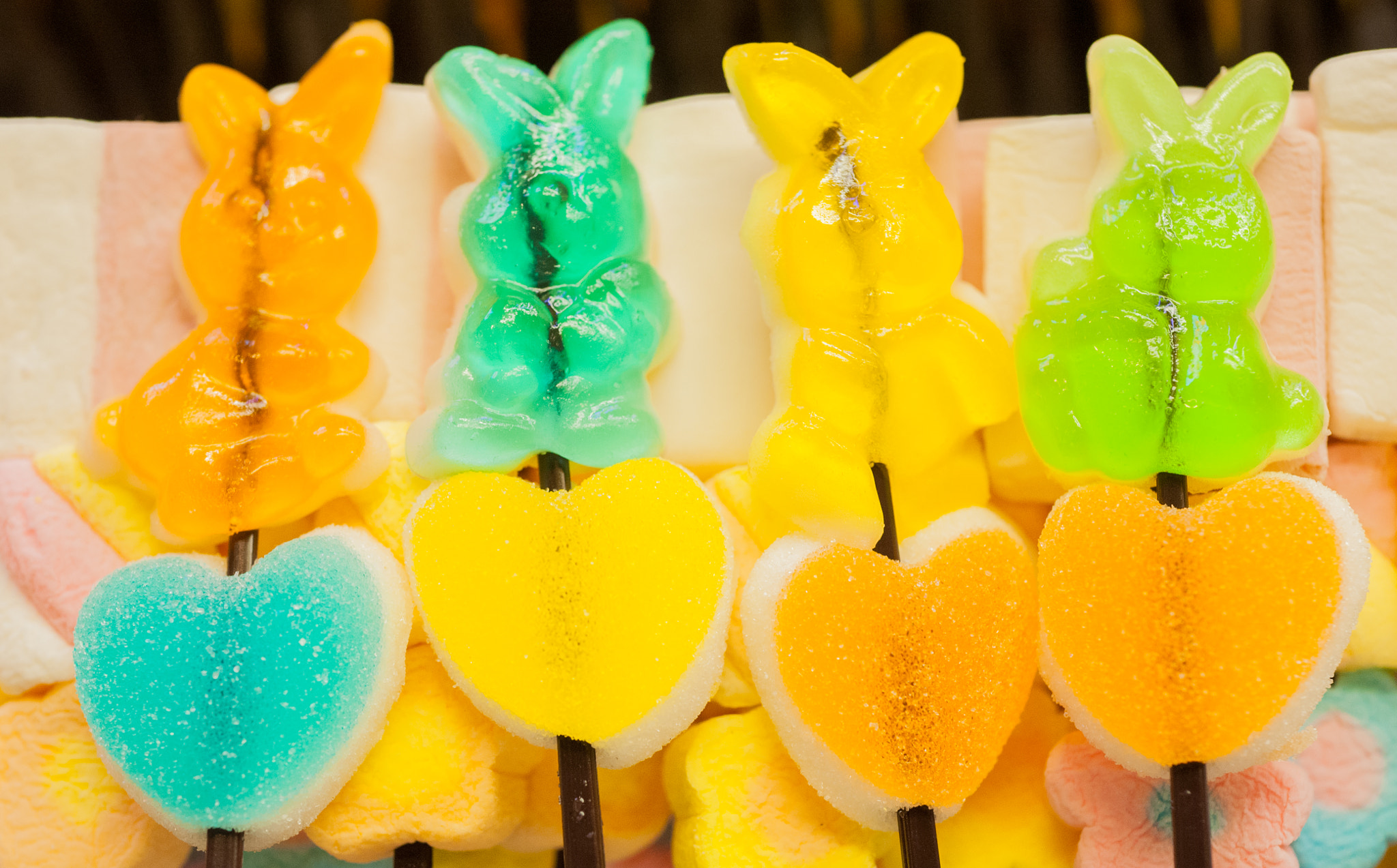 Nikon D700 + AF Micro-Nikkor 55mm f/2.8 sample photo. Colorful jelly stick fondue indy. photography