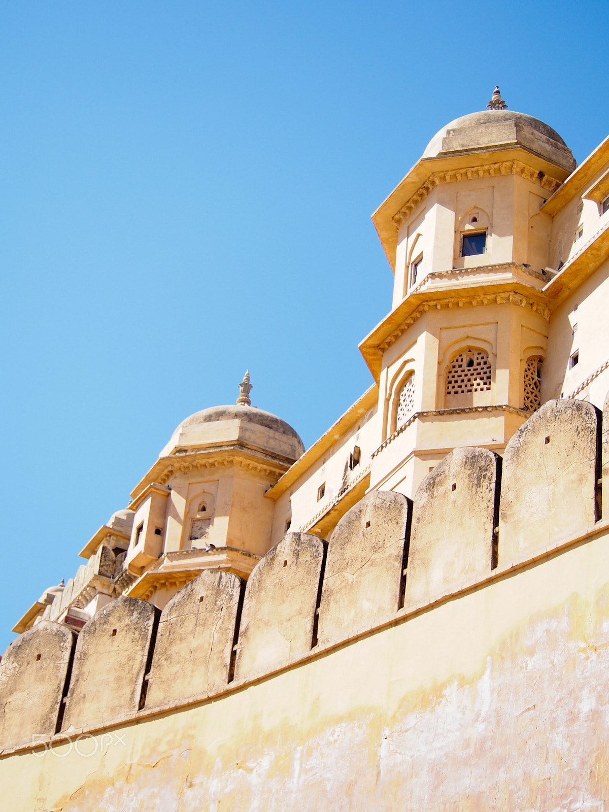 Olympus OM-D E-M5 sample photo. Detail of ornate building at amber fort in jaipur india photography