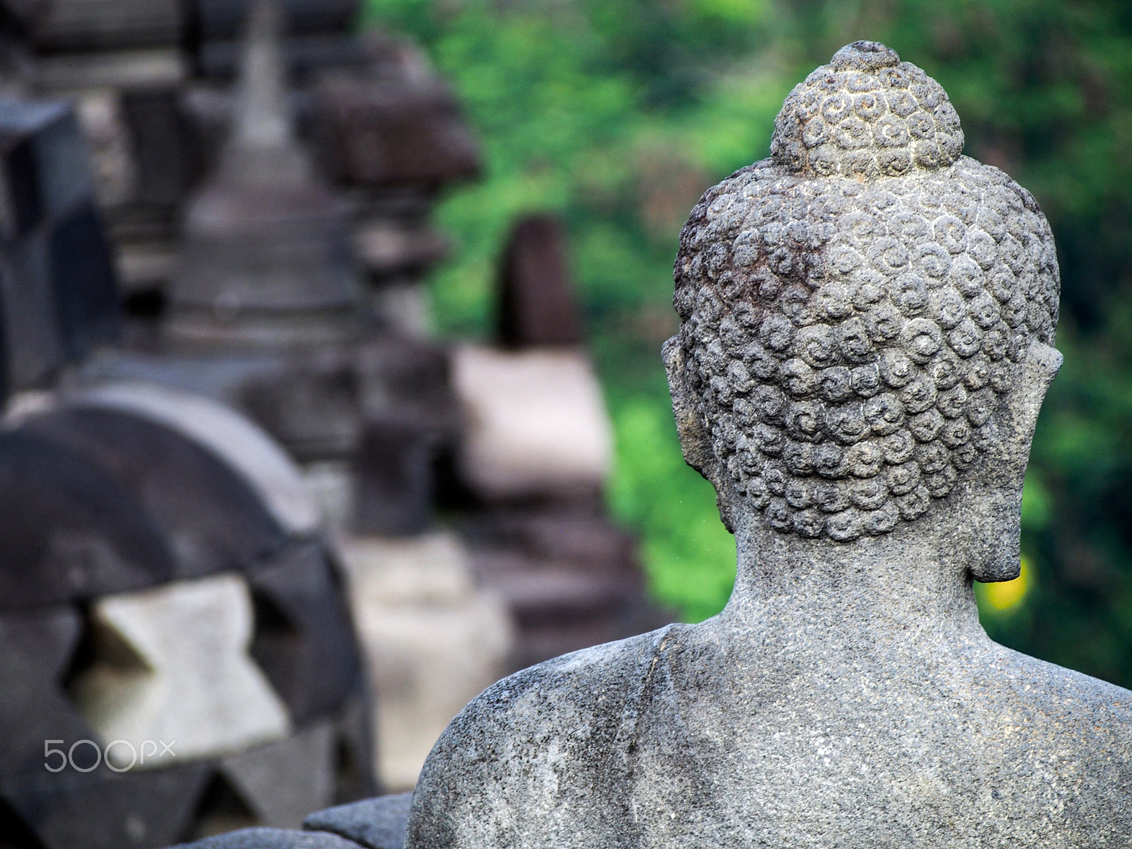Olympus OM-D E-M5 sample photo. Buddha statue at borobudur in indonesia photography