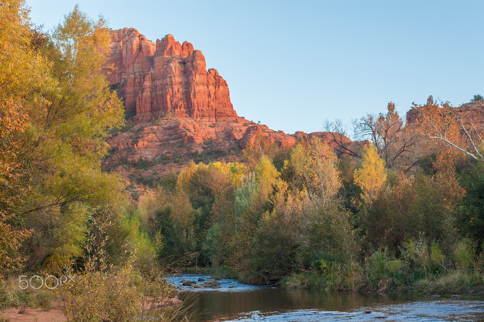 Canon EOS 30D sample photo. Cathedral rock fall scenic photography