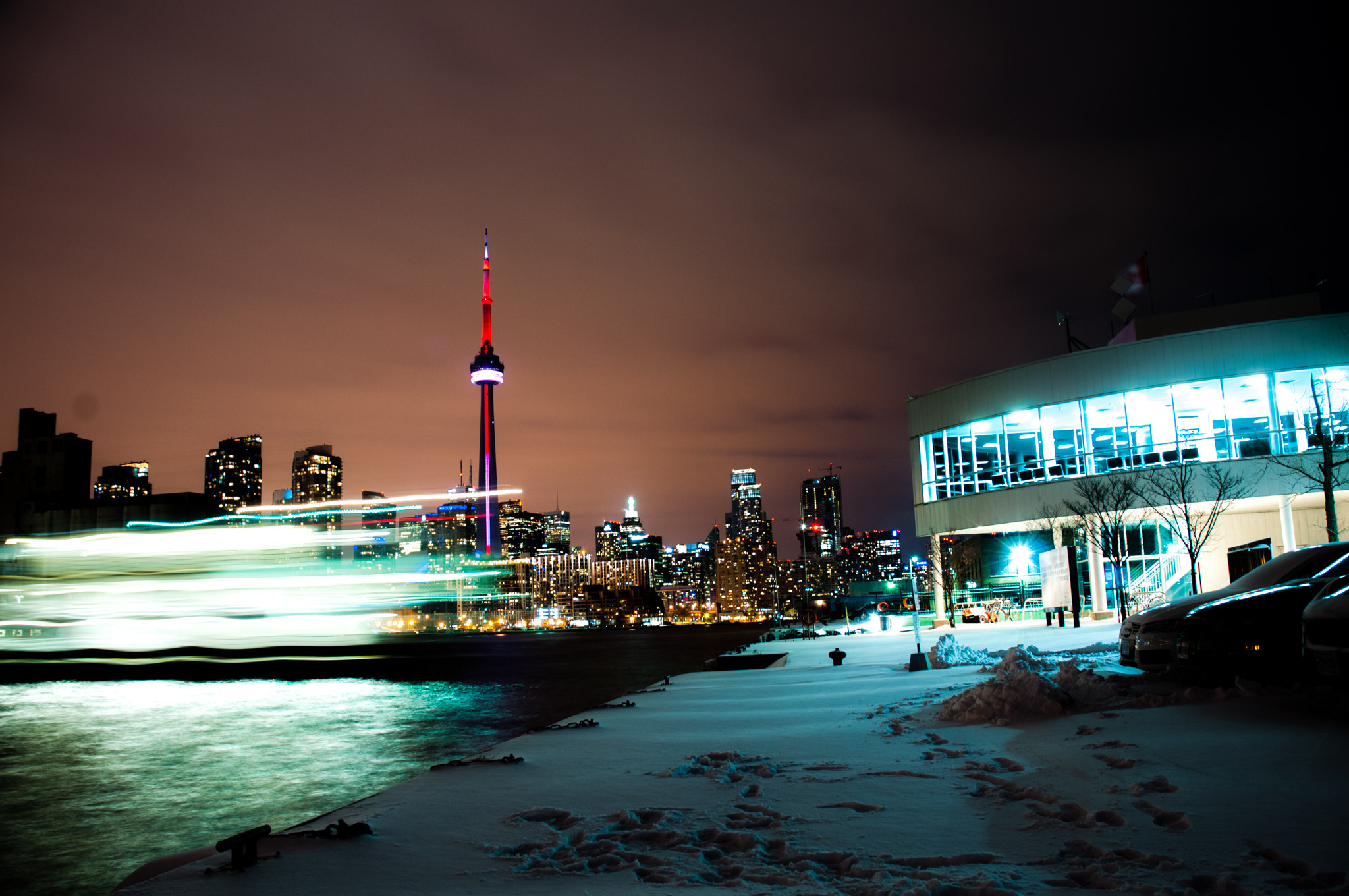 Nikon D300S sample photo. Toronto + ferry long exposure photography