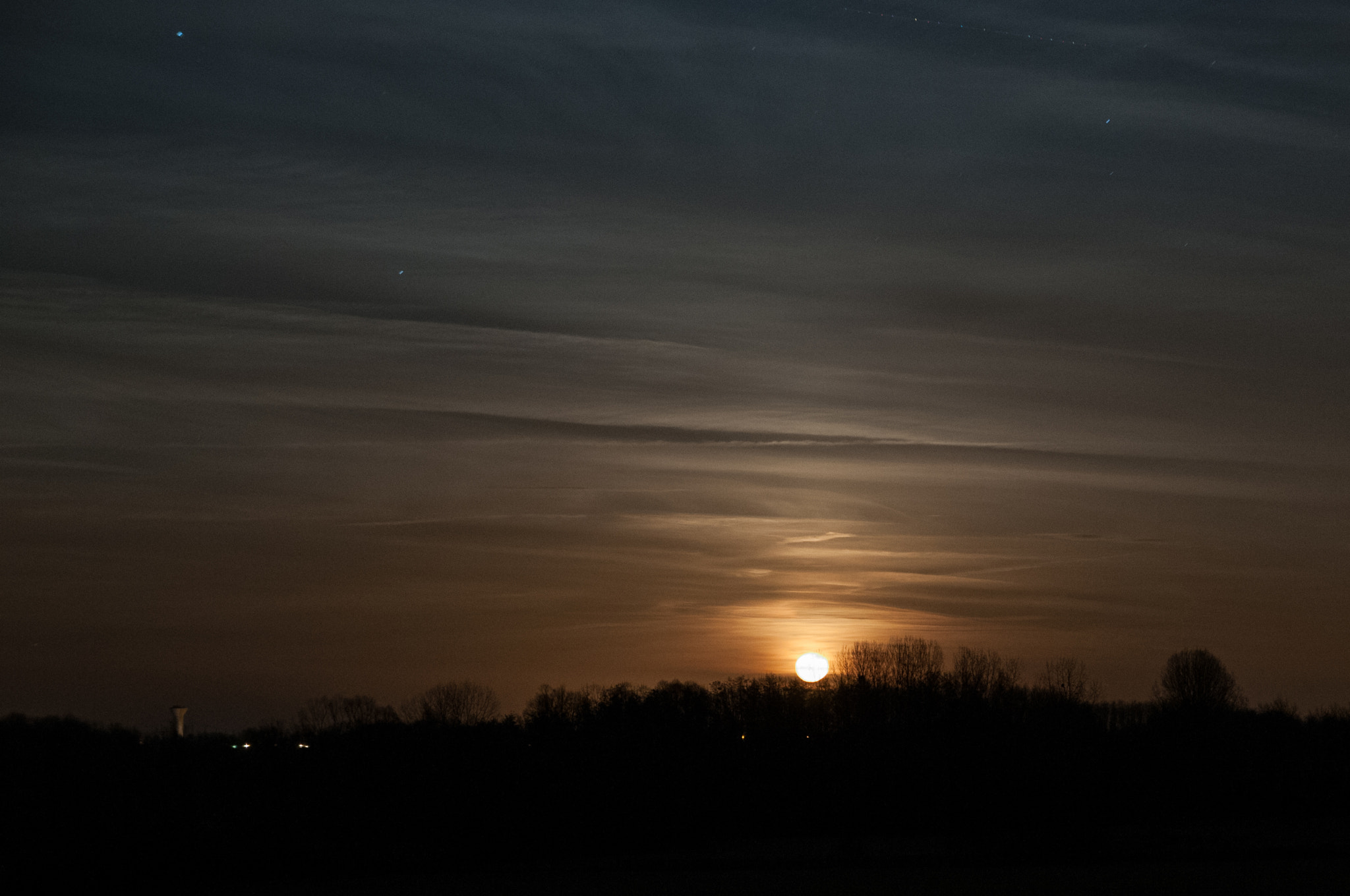 Nikon D300 sample photo. Moonrise photography