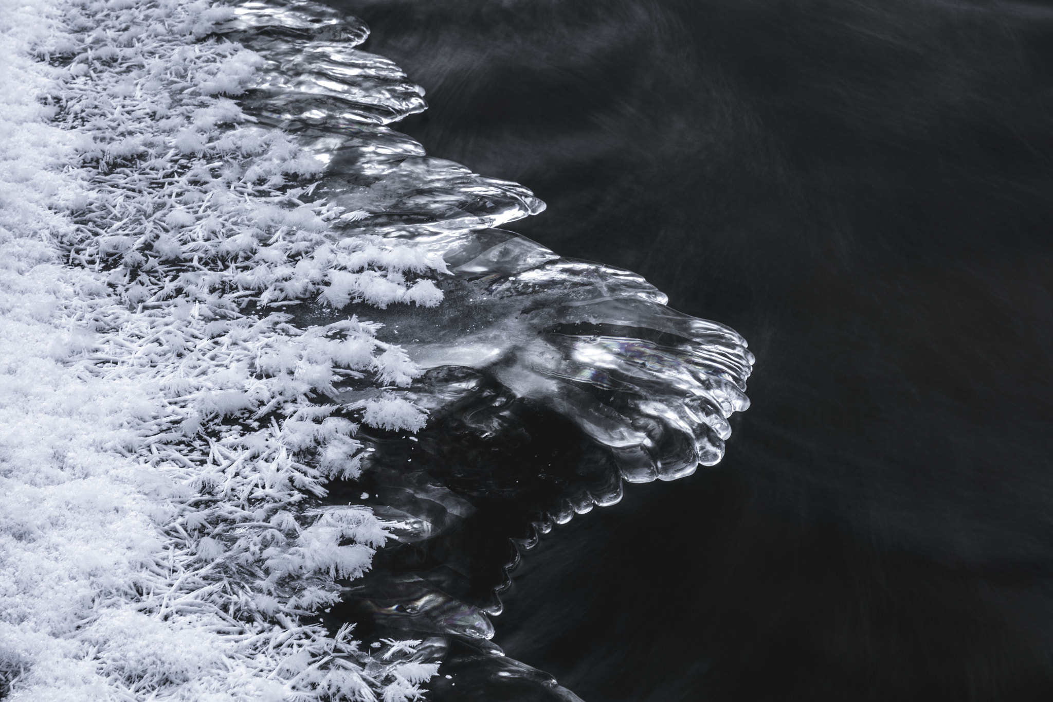 Canon EF 24-70mm F4L IS USM sample photo. Frozen river photography