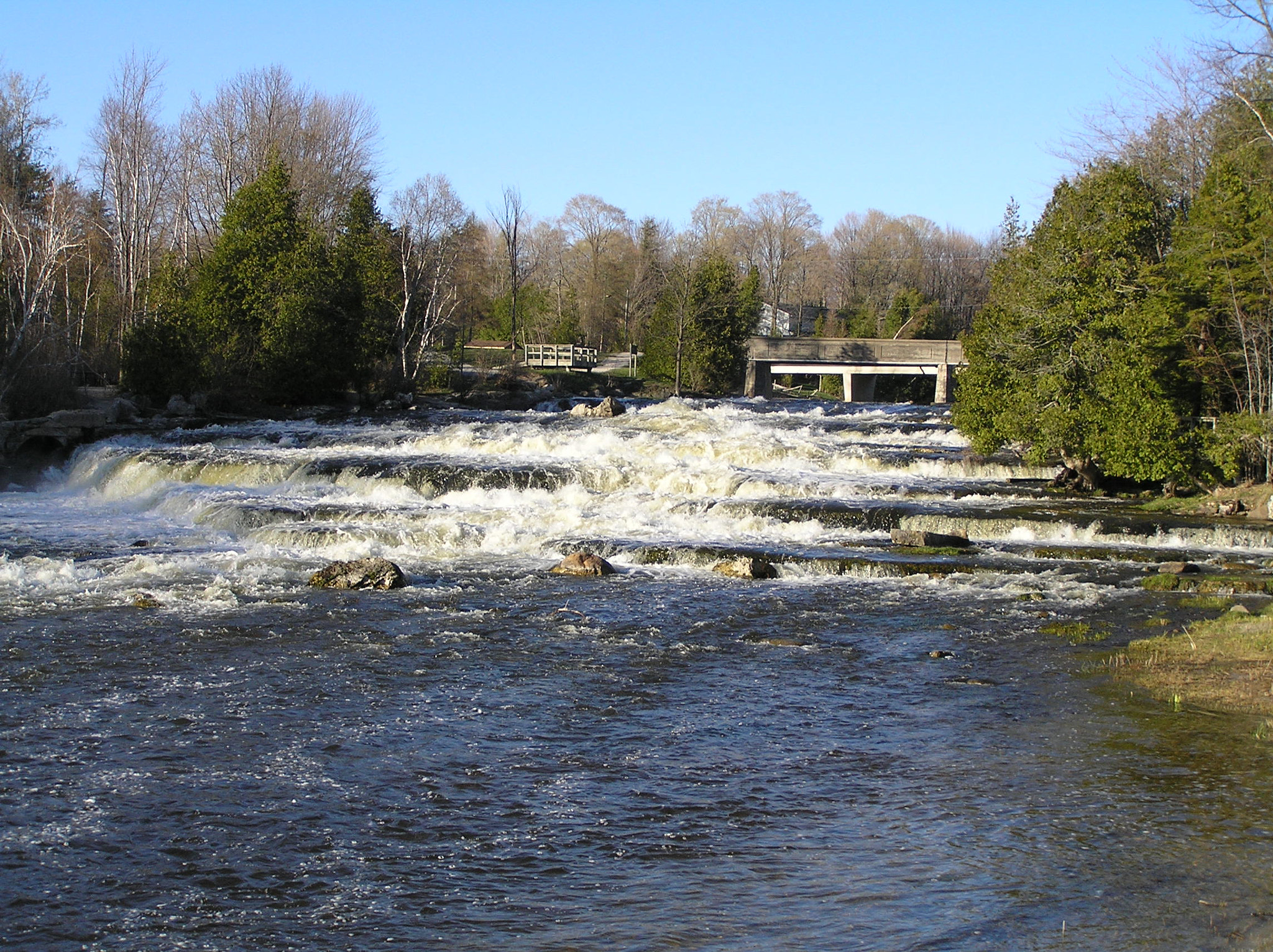 Olympus C770UZ sample photo. Sauble falls in spring, with high flow photography