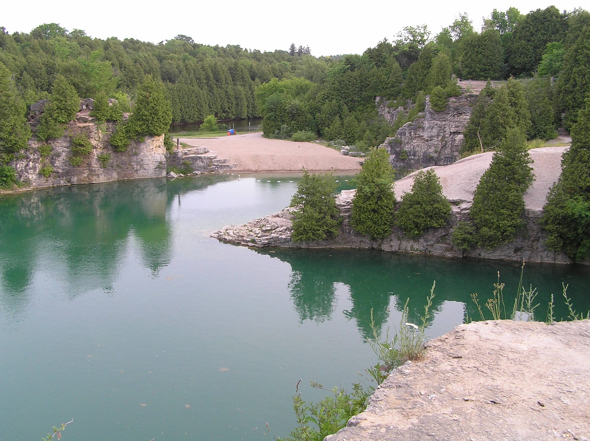 Olympus C770UZ sample photo. Elora quarry, showing ramp, beach and the grand r. photography