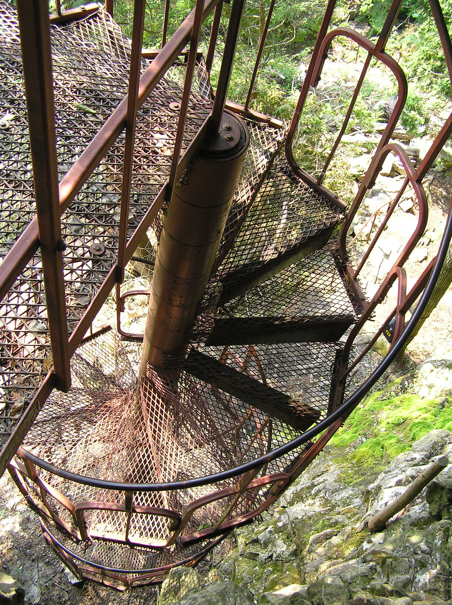 Olympus C770UZ sample photo. Spiral staircase on the bruce trail photography