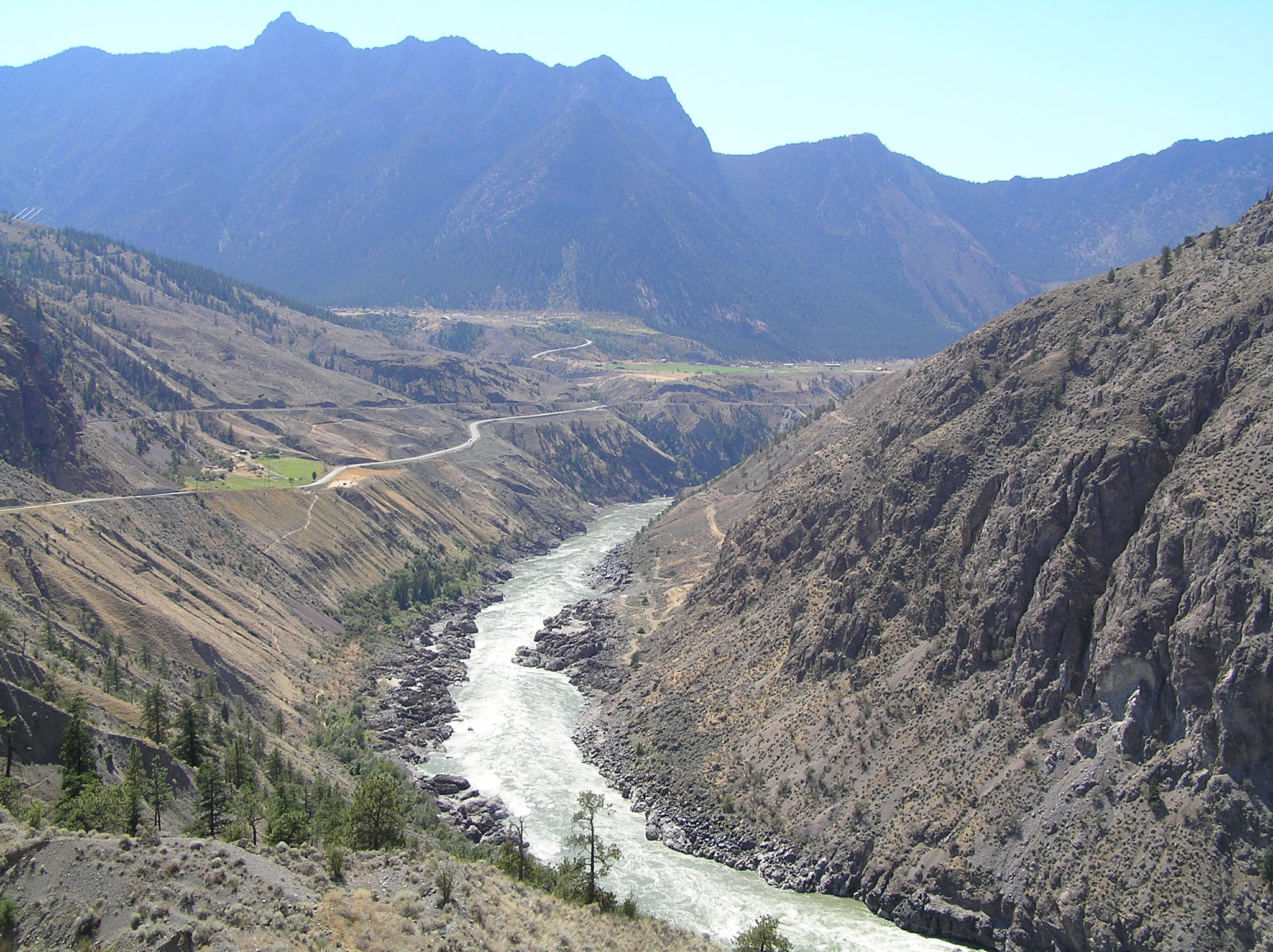 Olympus C770UZ sample photo. Fraser river valley downstream from viewpoint photography