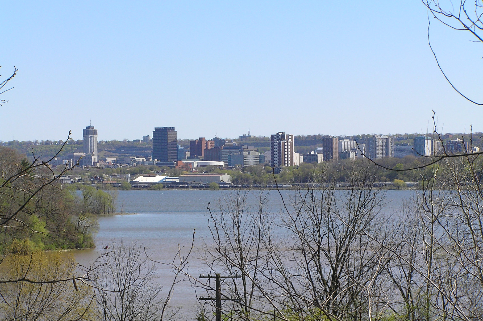 Olympus C770UZ sample photo. Hamilton downtown from rgb rock garden parking lot photography
