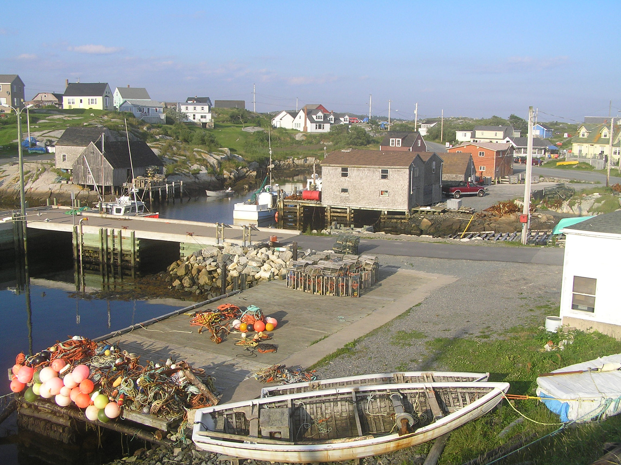 Olympus C770UZ sample photo. Peggy's cove port, looking inward photography