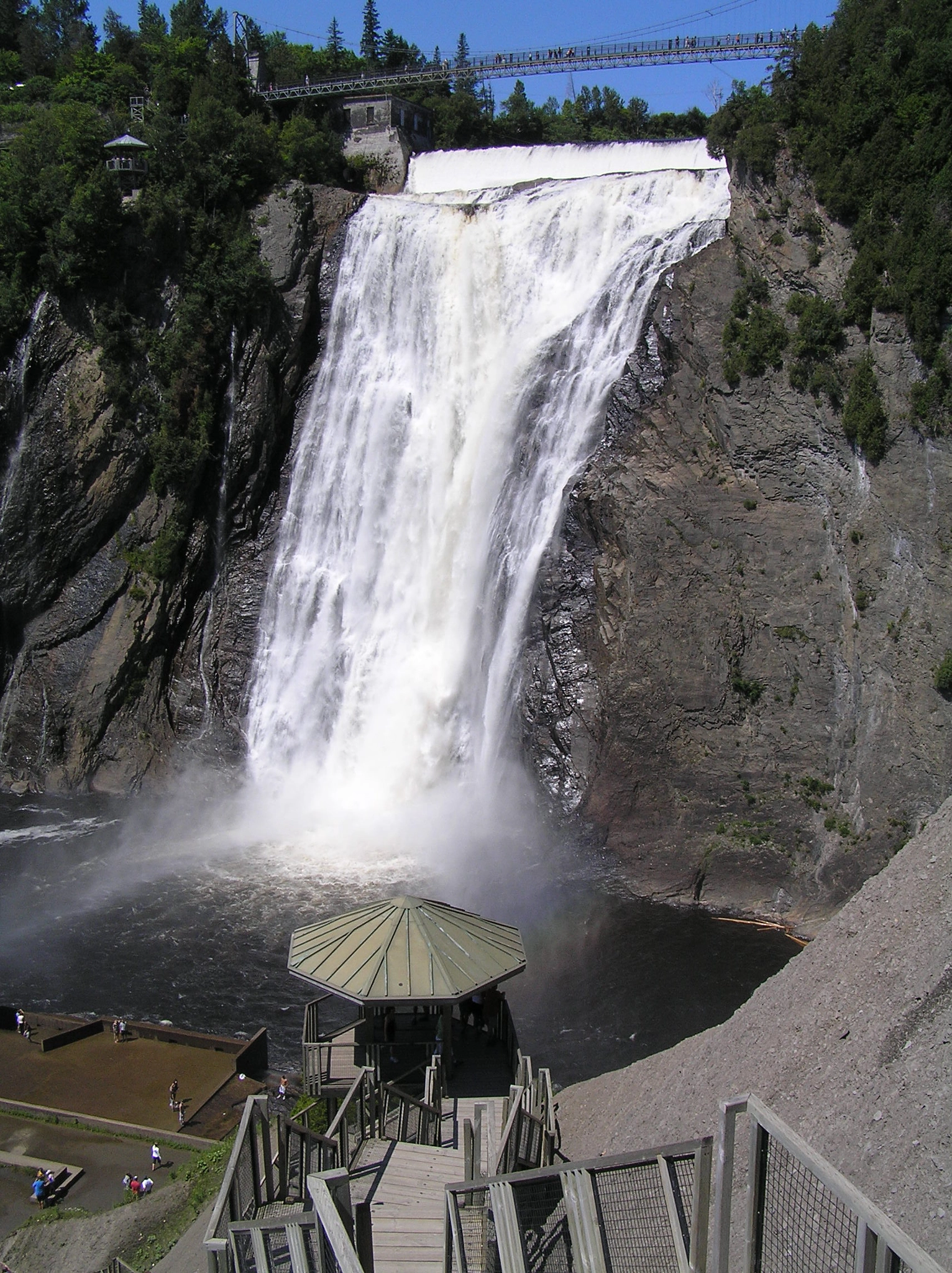 Olympus C770UZ sample photo. Montmorency falls and boardwalk photography